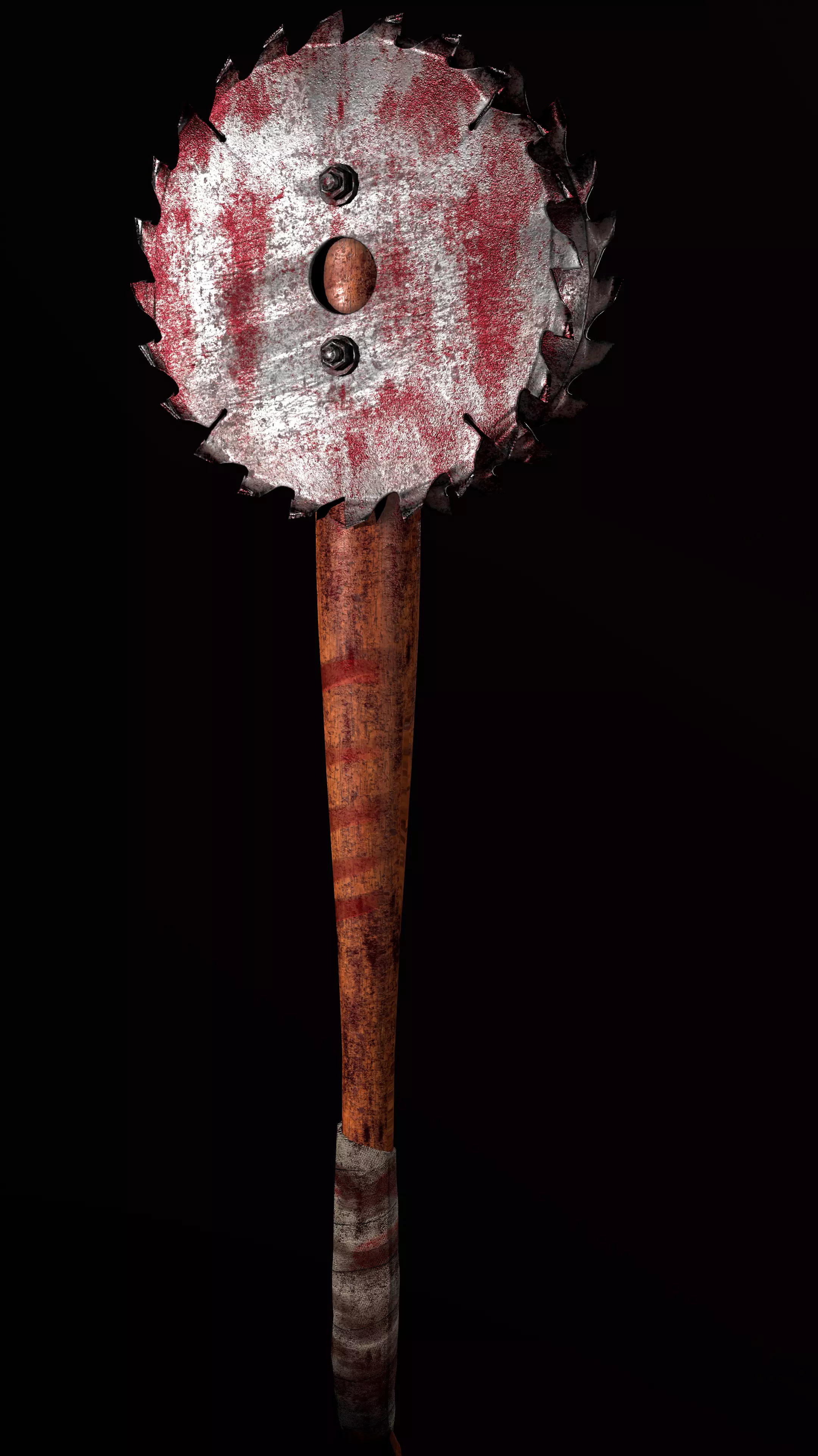 Sawblade Bat Low-poly 3D model_0