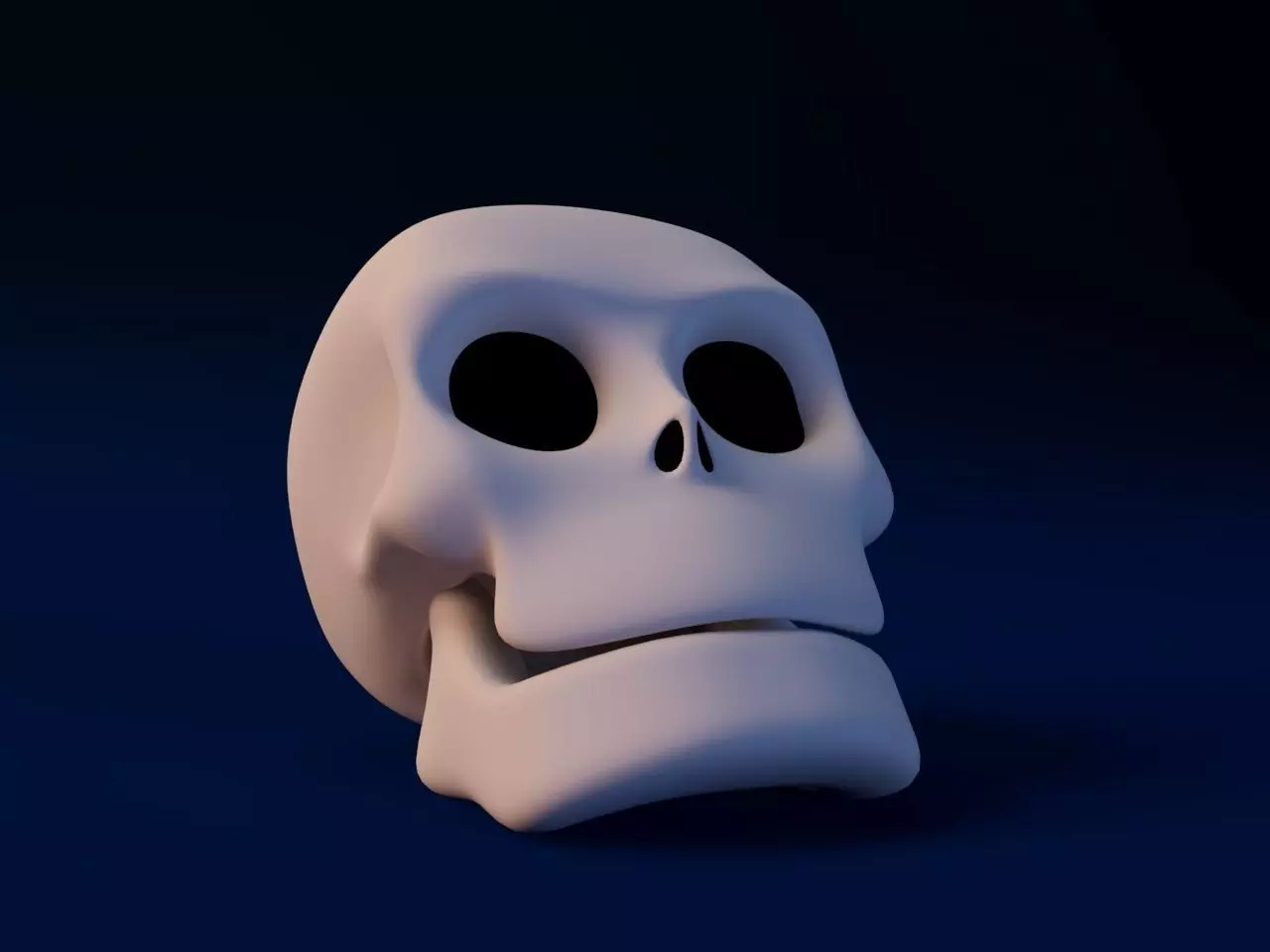 Cartoon Skull 3D model_0