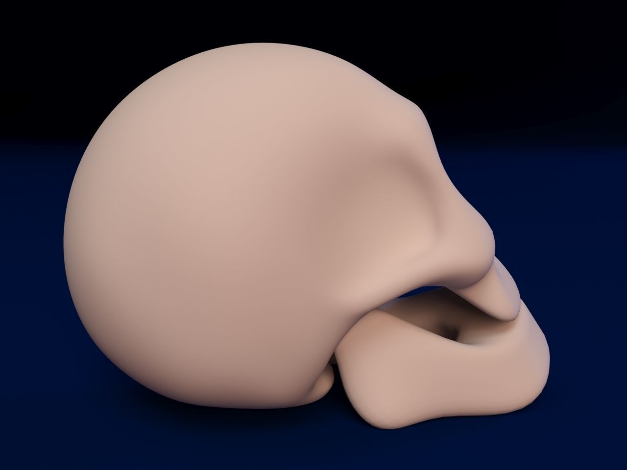 Cartoon Skull 3D model_3