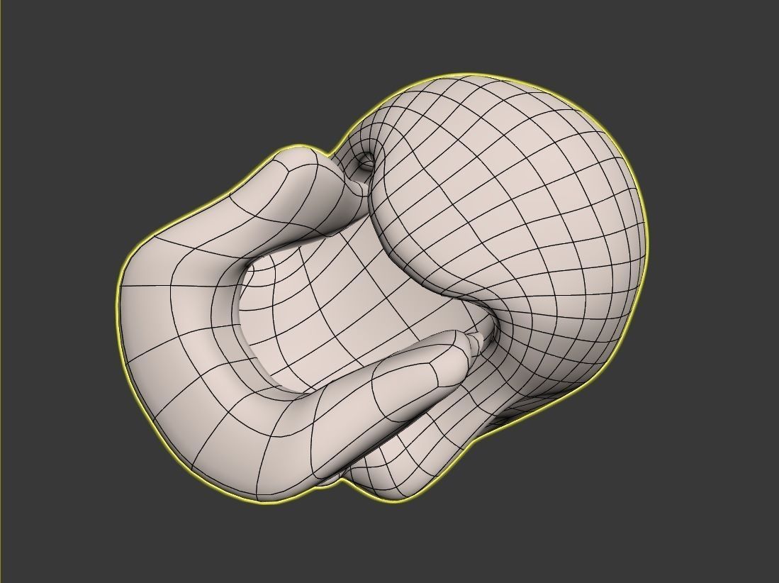 Cartoon Skull 3D model_8