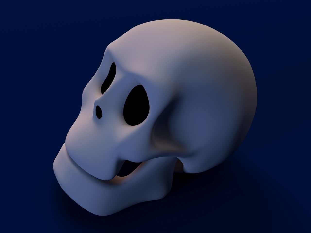 Cartoon Skull 3D model_2