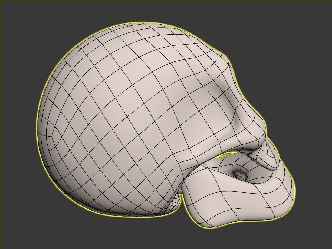 Cartoon Skull 3D model_7