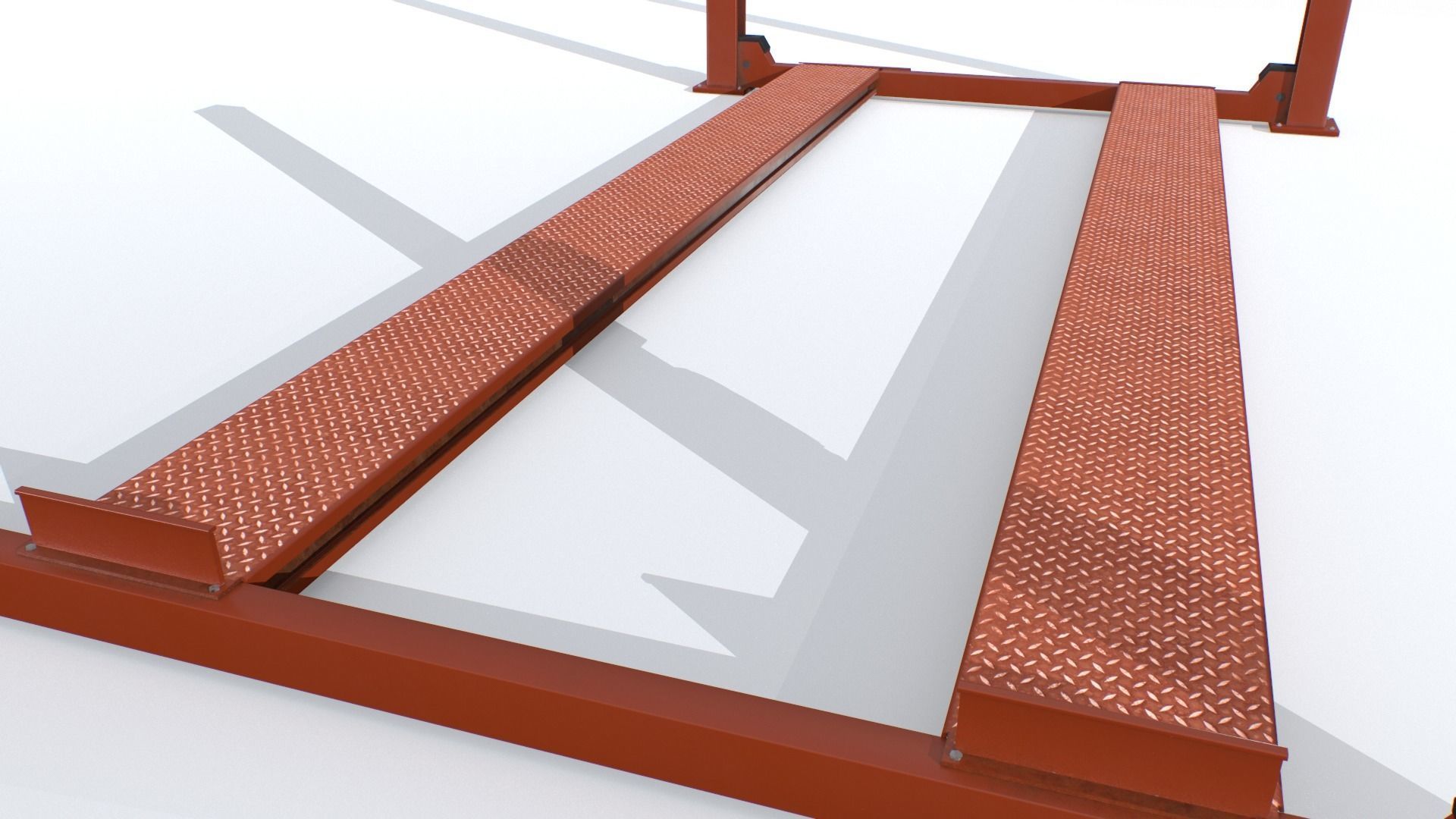 Four Post Lift Low-poly 3D model_4