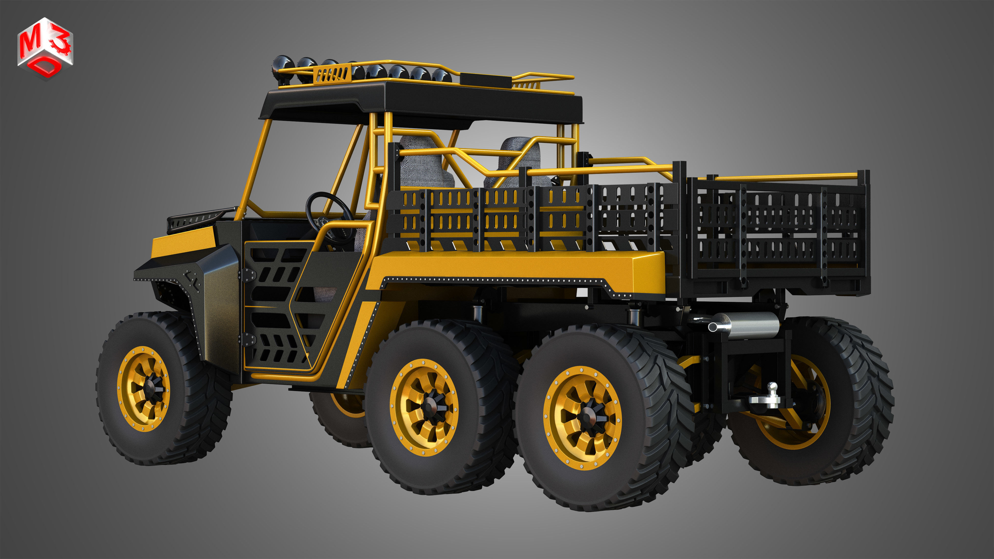 BMS - The Beast 1000 vehicle - Double Axle 3D model_3