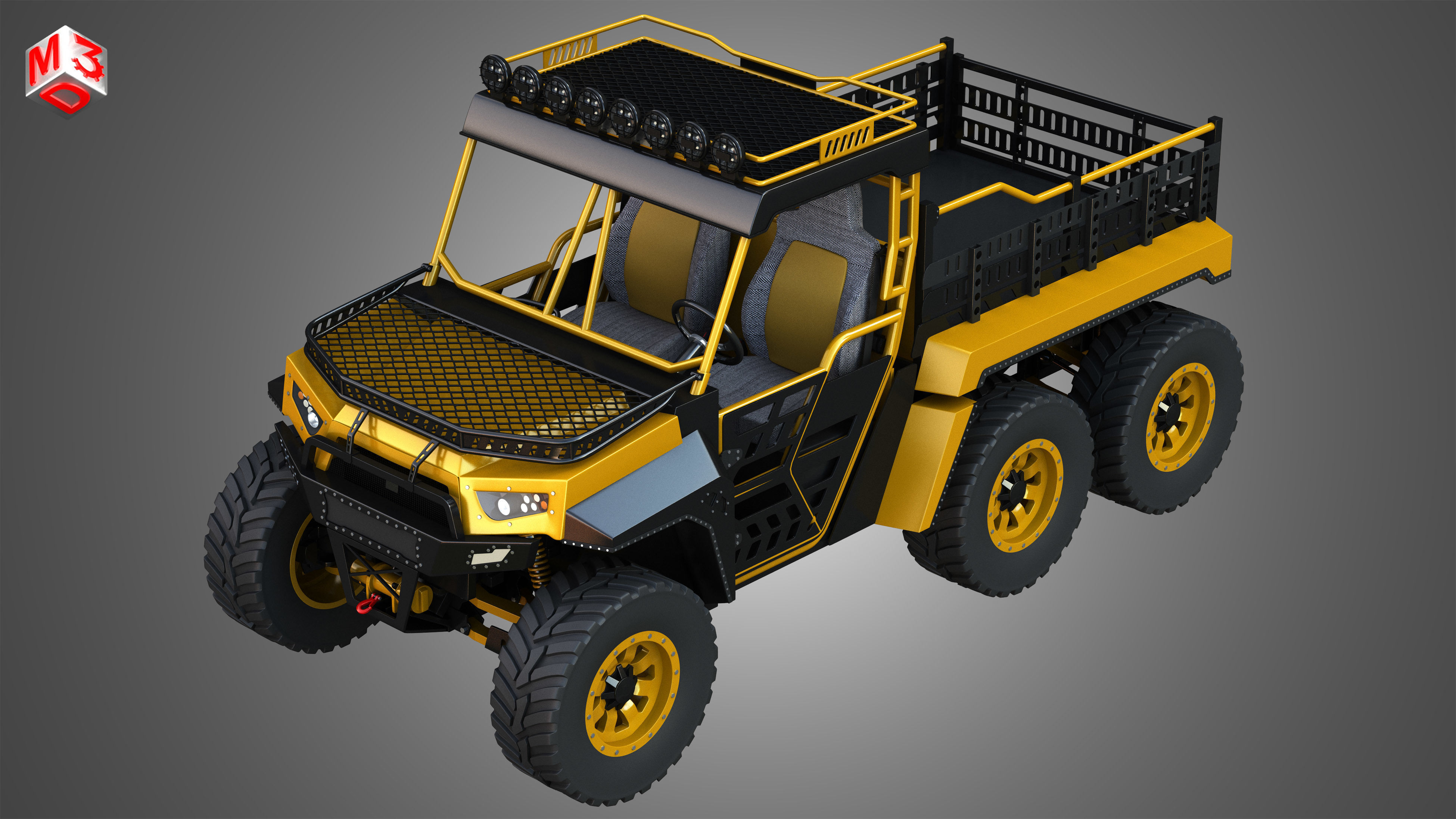 BMS - The Beast 1000 vehicle - Double Axle 3D model_6