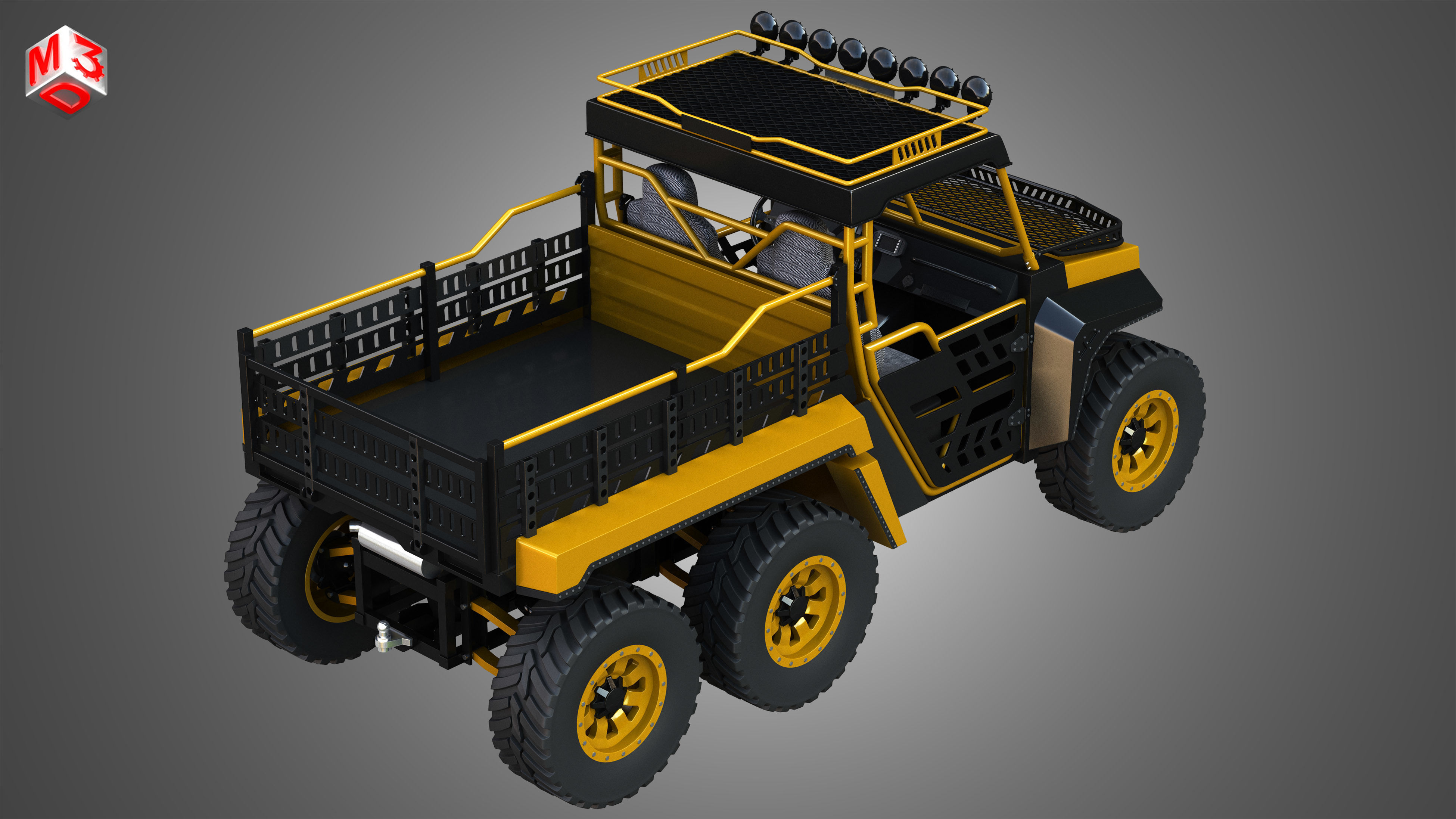 BMS - The Beast 1000 vehicle - Double Axle 3D model_7