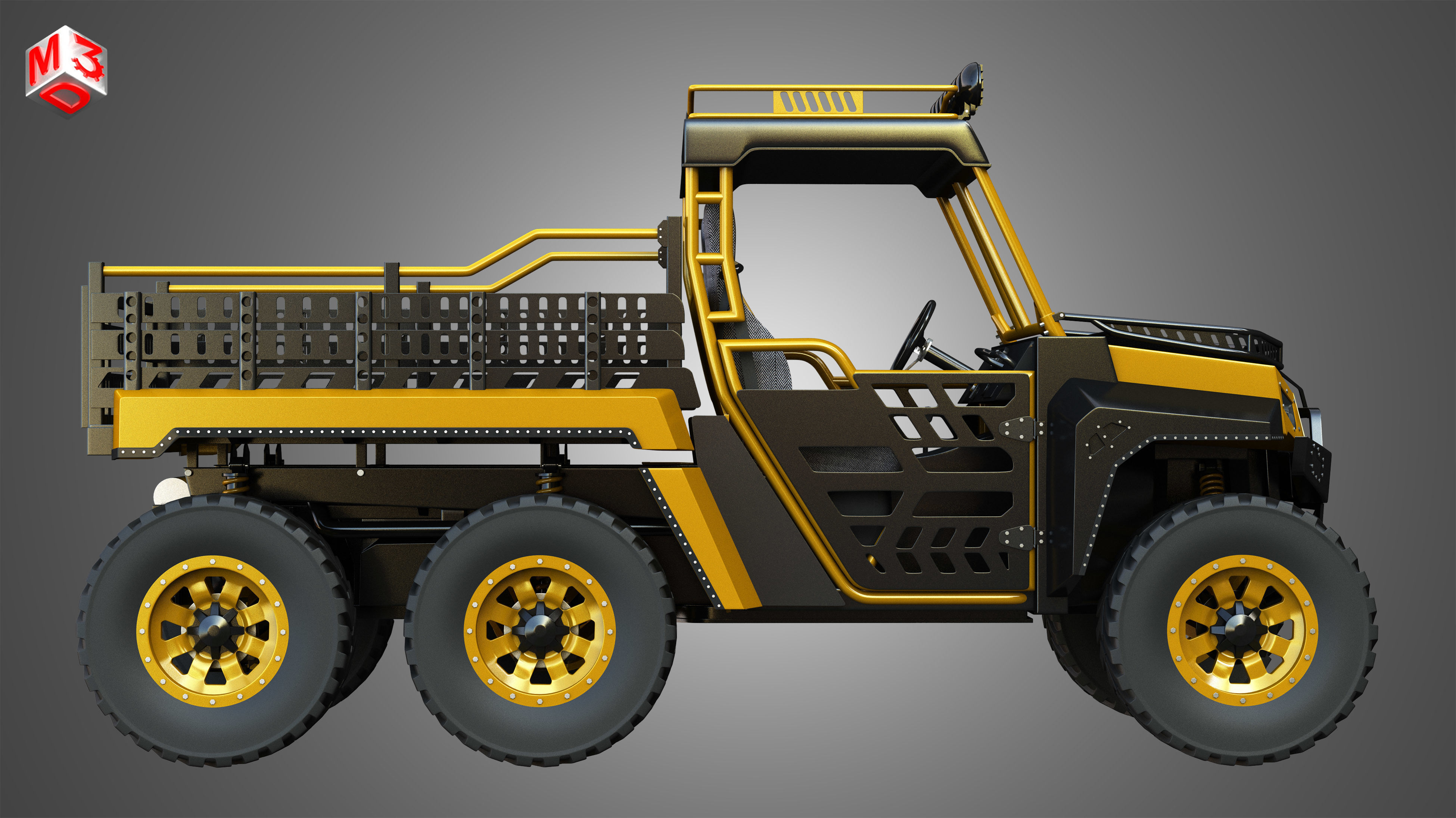 BMS - The Beast 1000 vehicle - Double Axle 3D model_5