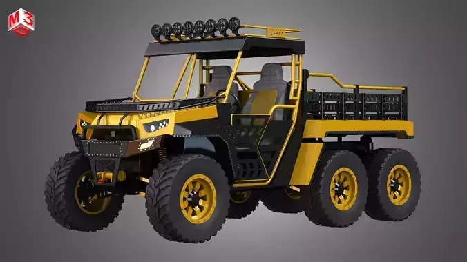 BMS - The Beast 1000 vehicle - Double Axle 3D model