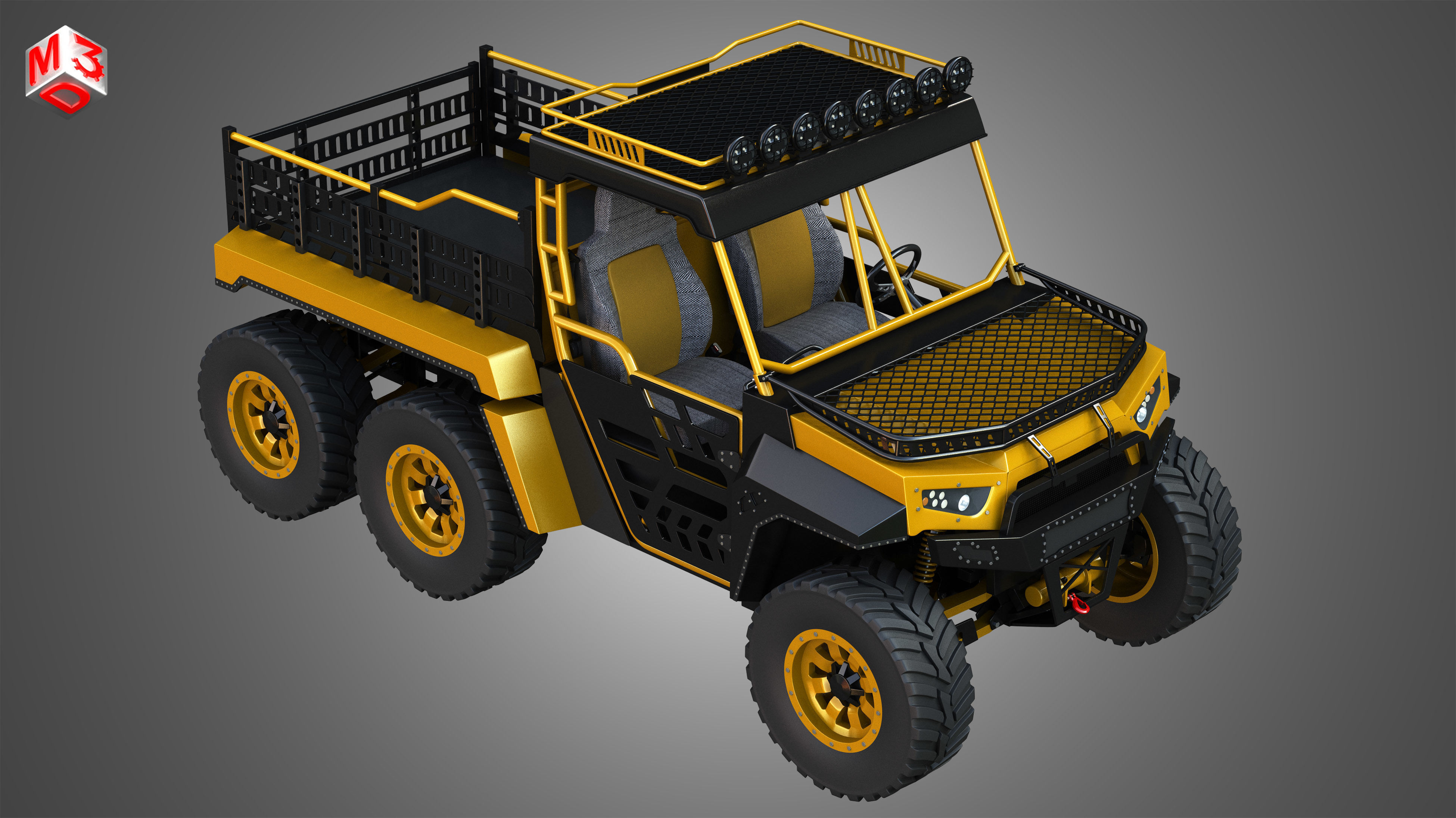 BMS - The Beast 1000 vehicle - Double Axle 3D model_8