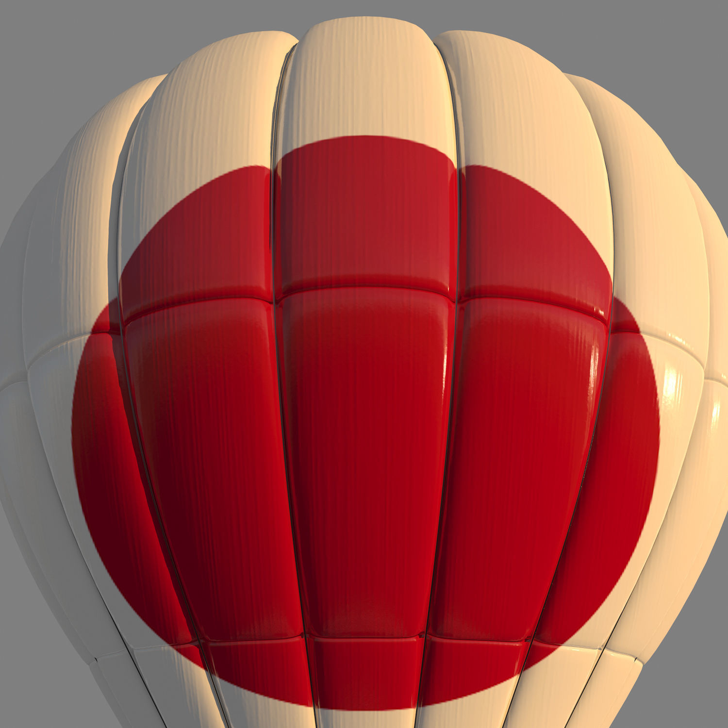JaponFlag-Parachute hot air balloon with japanese flag 3D model_1