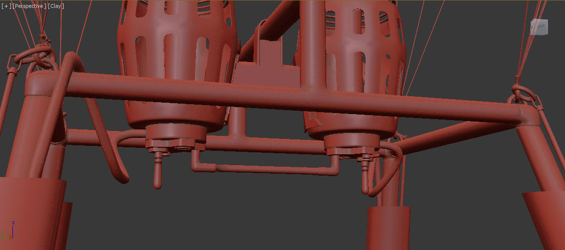 JaponFlag-Parachute hot air balloon with japanese flag 3D model_6