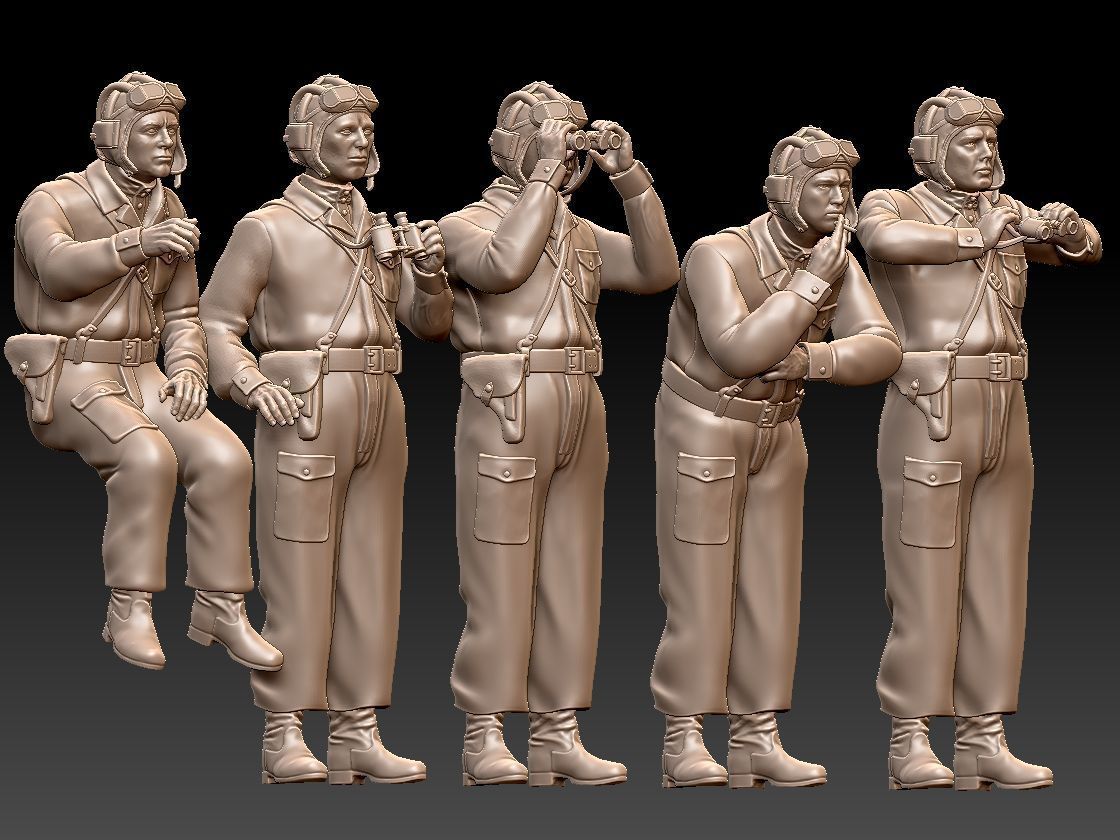 Tank Crew WW2 Russia 3D print model_36