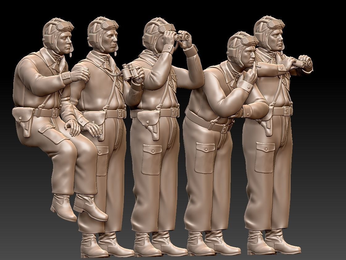 Tank Crew WW2 Russia 3D print model_1