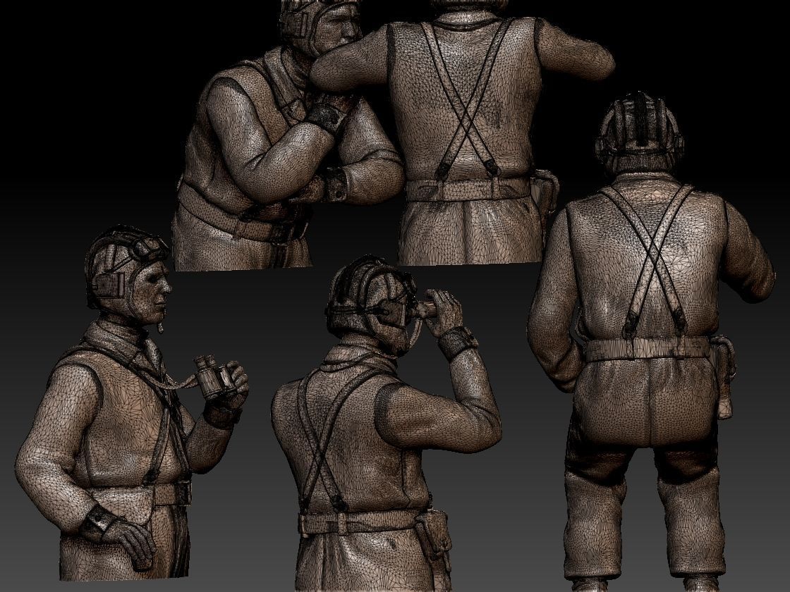 Tank Crew WW2 Russia 3D print model_11