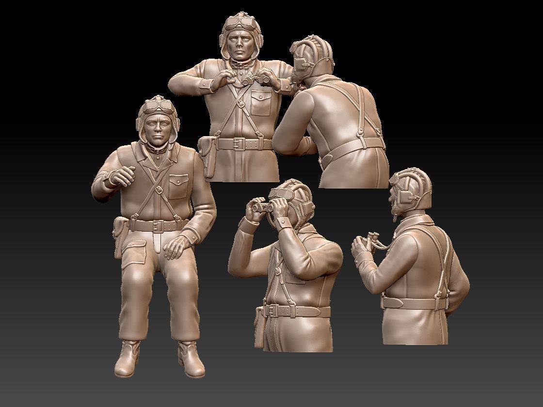 Tank Crew WW2 Russia 3D print model_14
