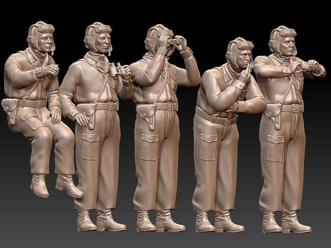Tank Crew WW2 Russia 3D print model_3