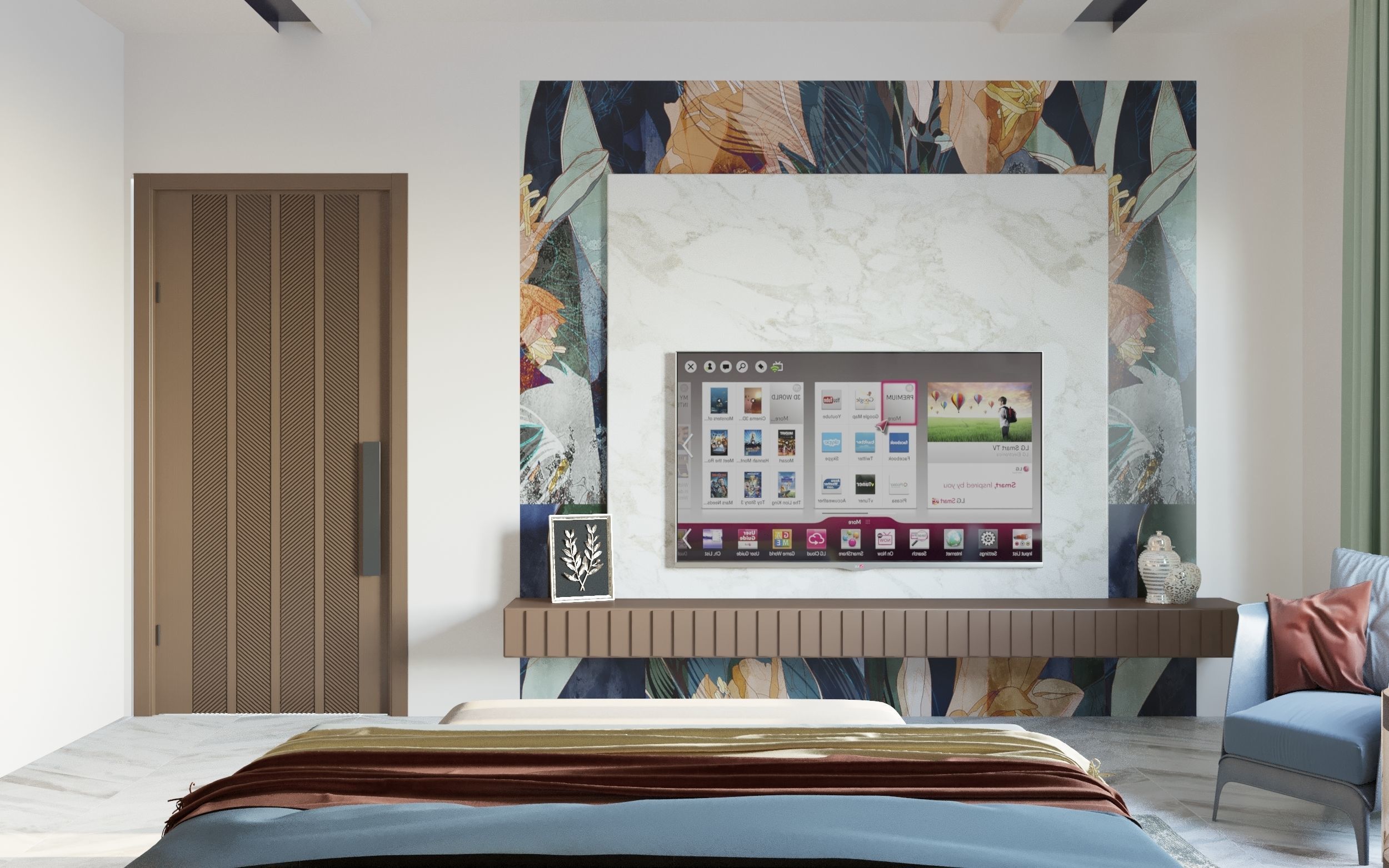 COLORFUL BEDROOM 3D model_2