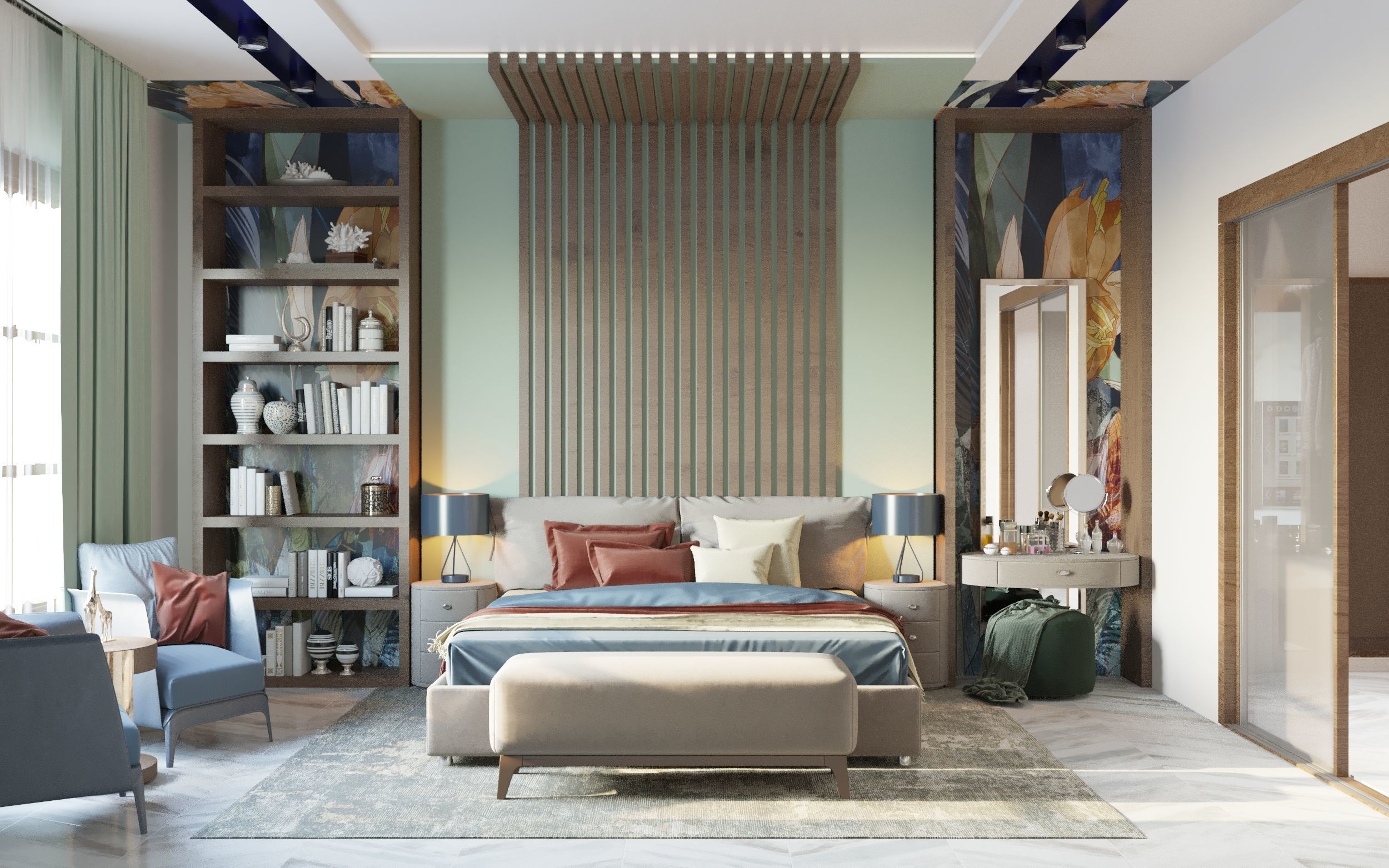 COLORFUL BEDROOM 3D model_1