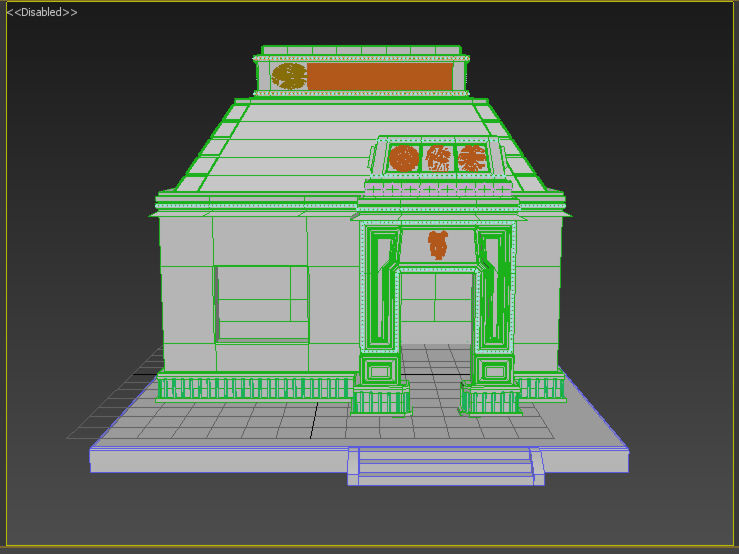 Aztec House 3D model_9