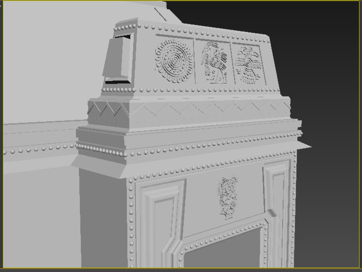 Aztec House 3D model_7