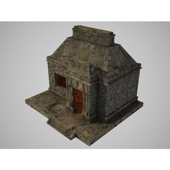 Aztec House 3D model_4