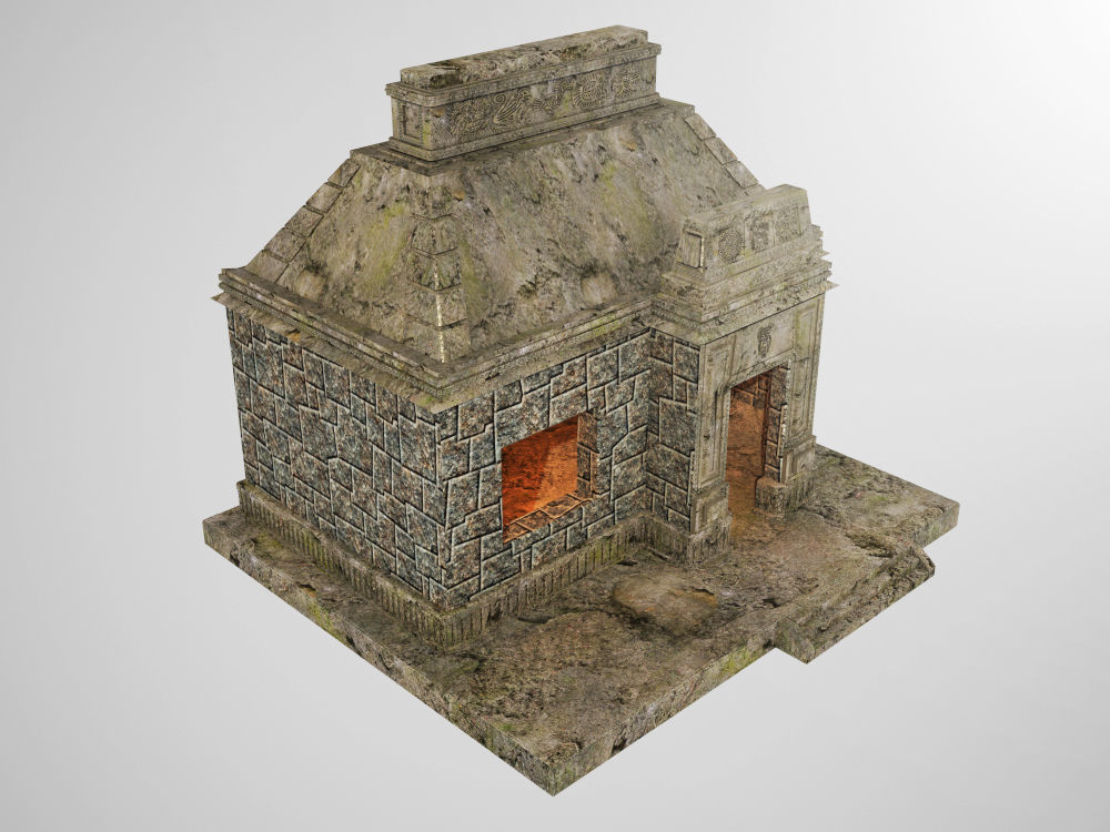 Aztec House 3D model_2