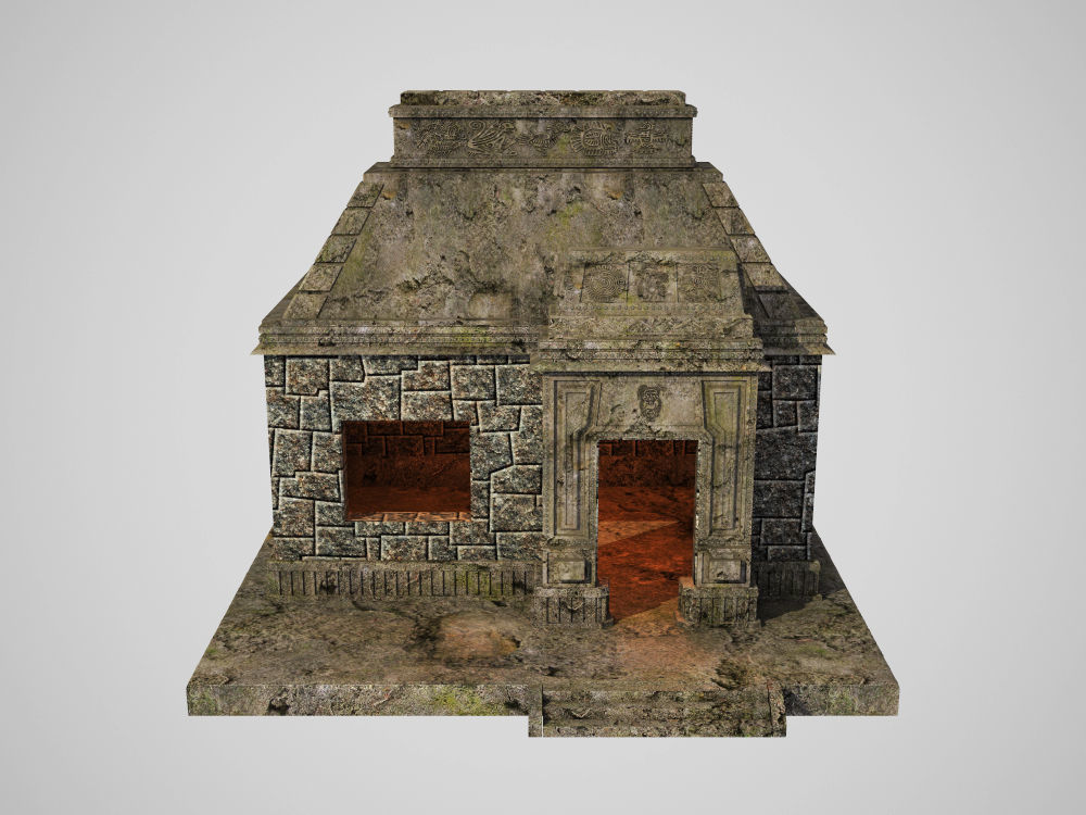 Aztec House 3D model_1