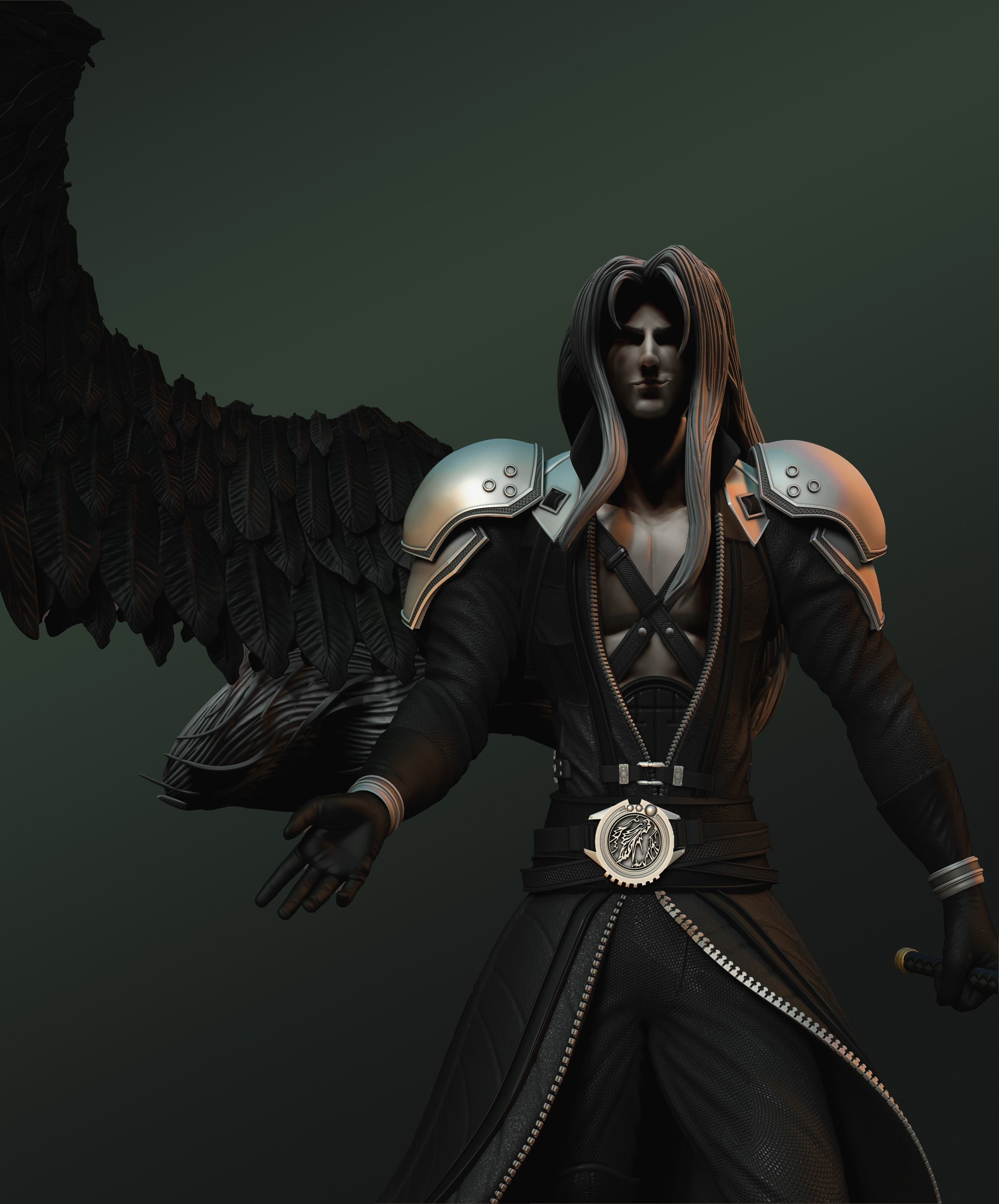 Sephiroth - One winged angel - Final Fantasy VII 3D print model_1