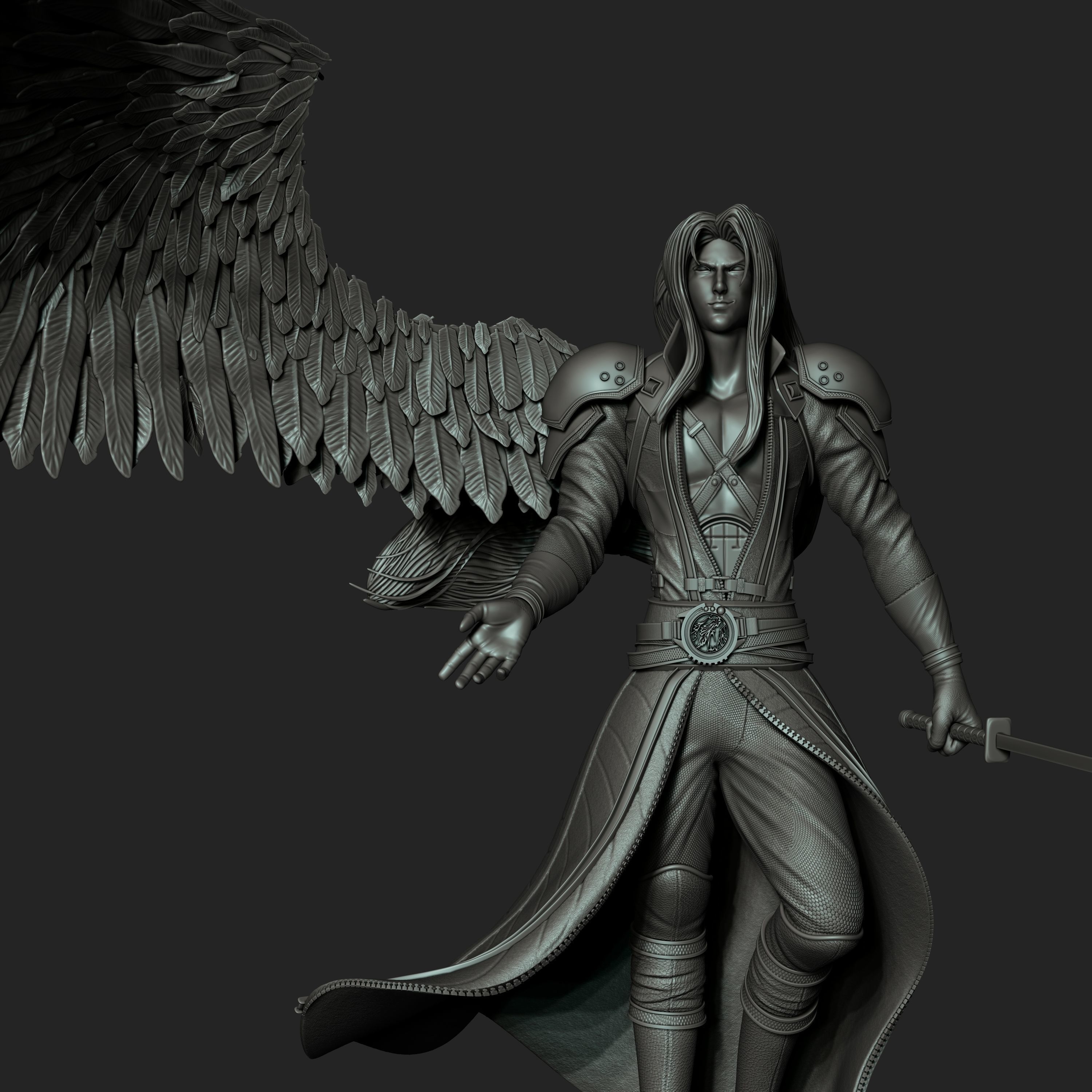 Sephiroth - One winged angel - Final Fantasy VII 3D print model_8