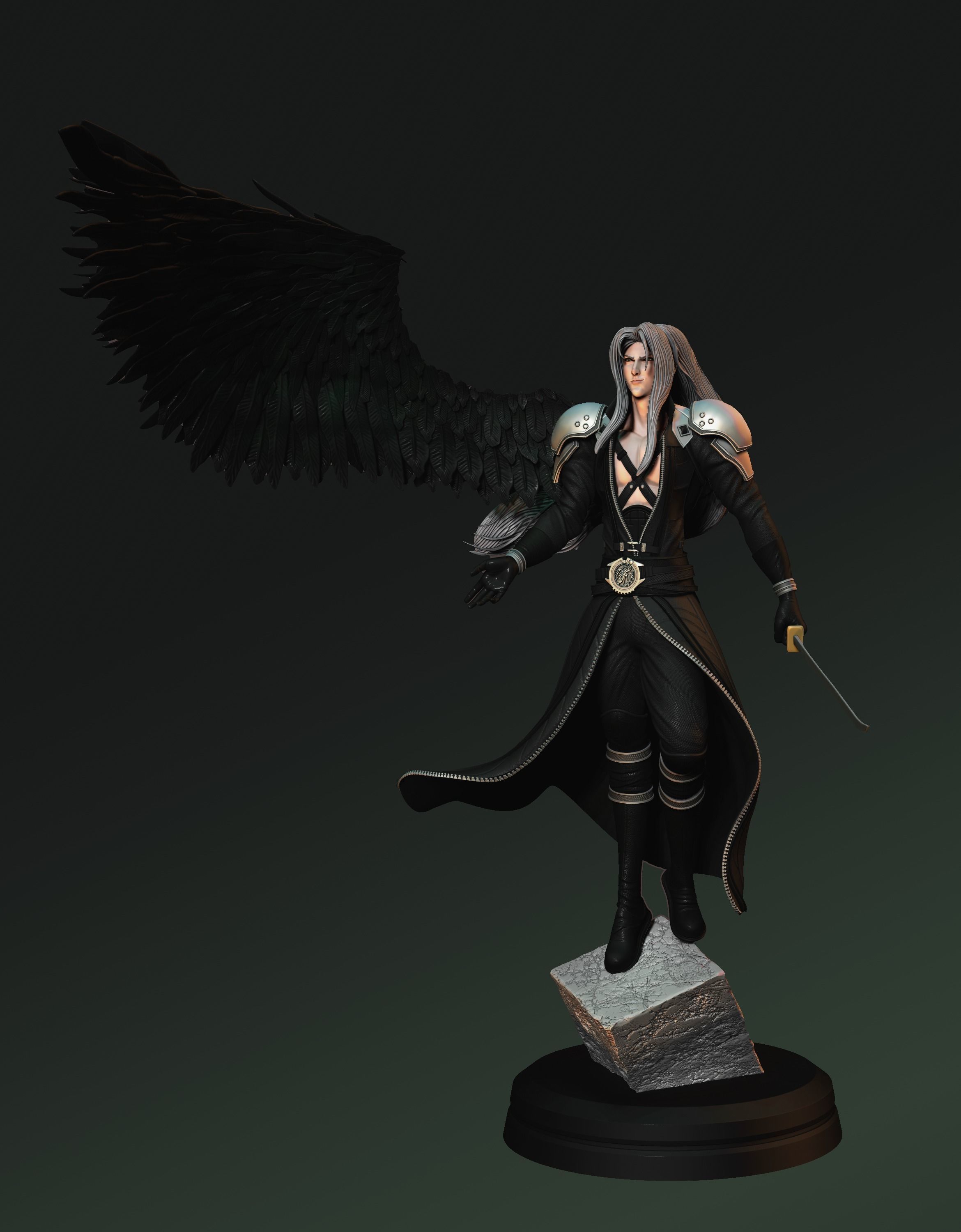 Sephiroth - One winged angel - Final Fantasy VII 3D print model_4