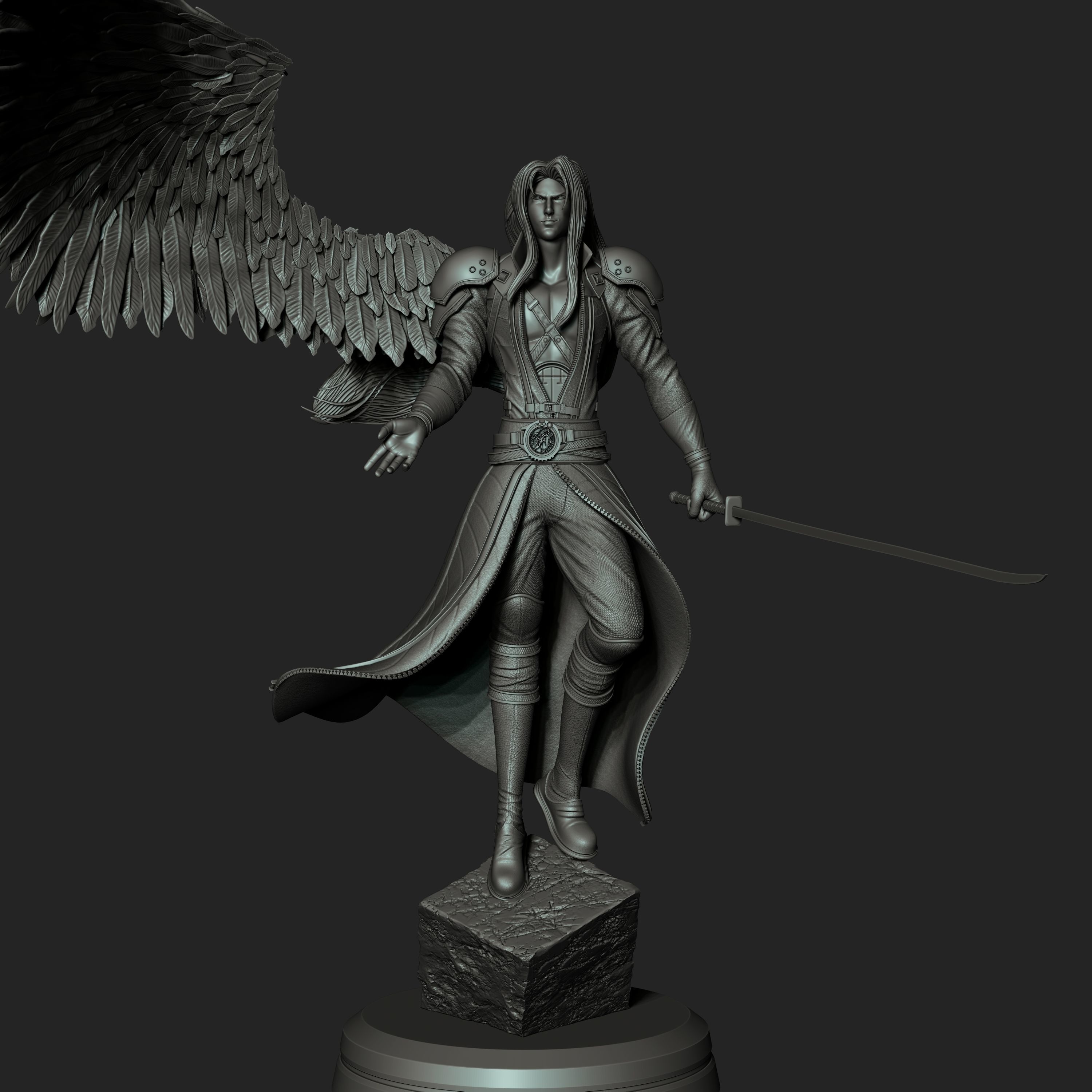 Sephiroth - One winged angel - Final Fantasy VII 3D print model_5