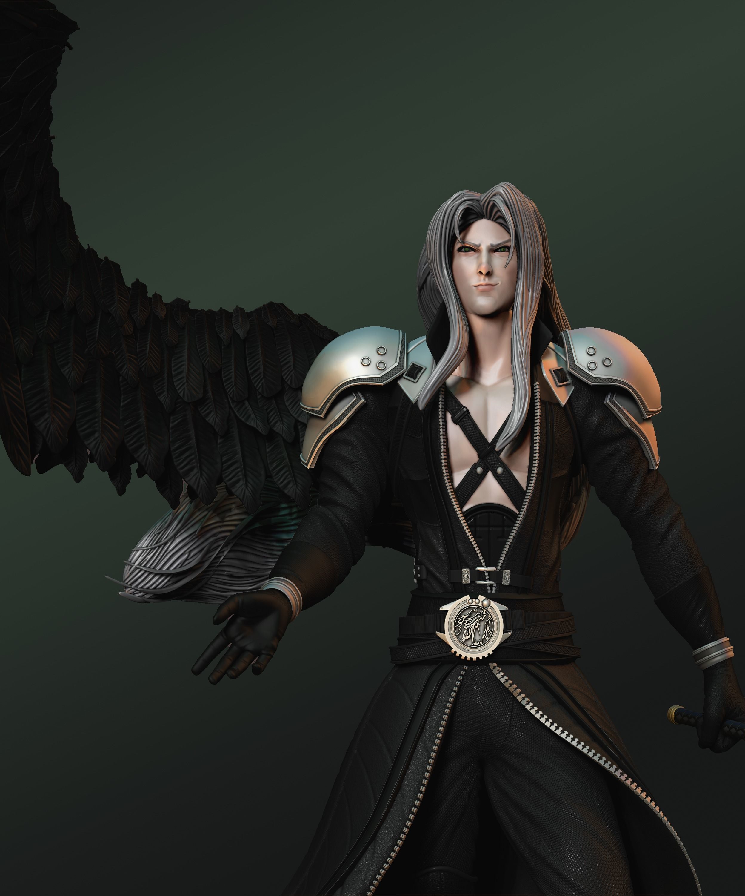 Sephiroth - One winged angel - Final Fantasy VII 3D print model_2