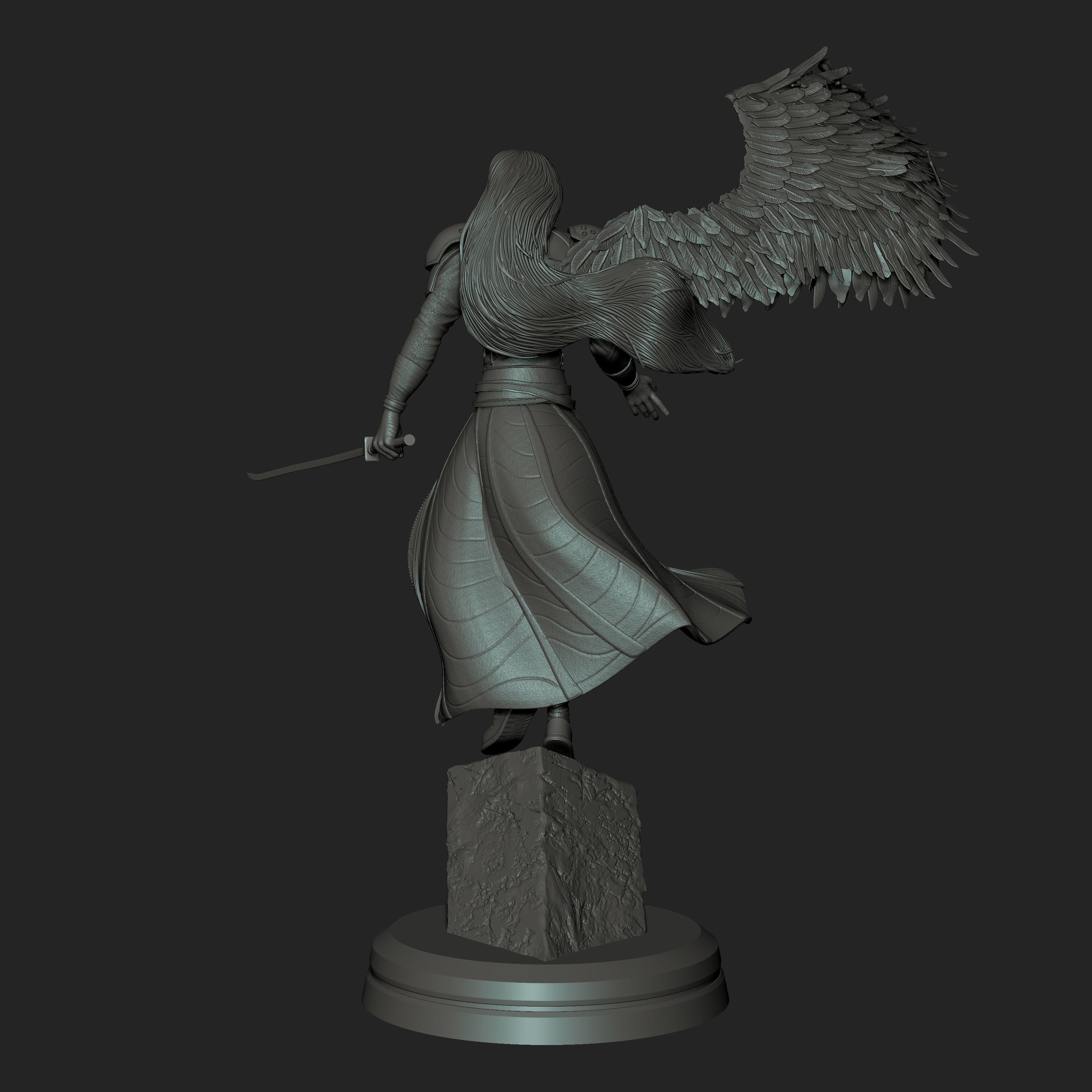 Sephiroth - One winged angel - Final Fantasy VII 3D print model_6