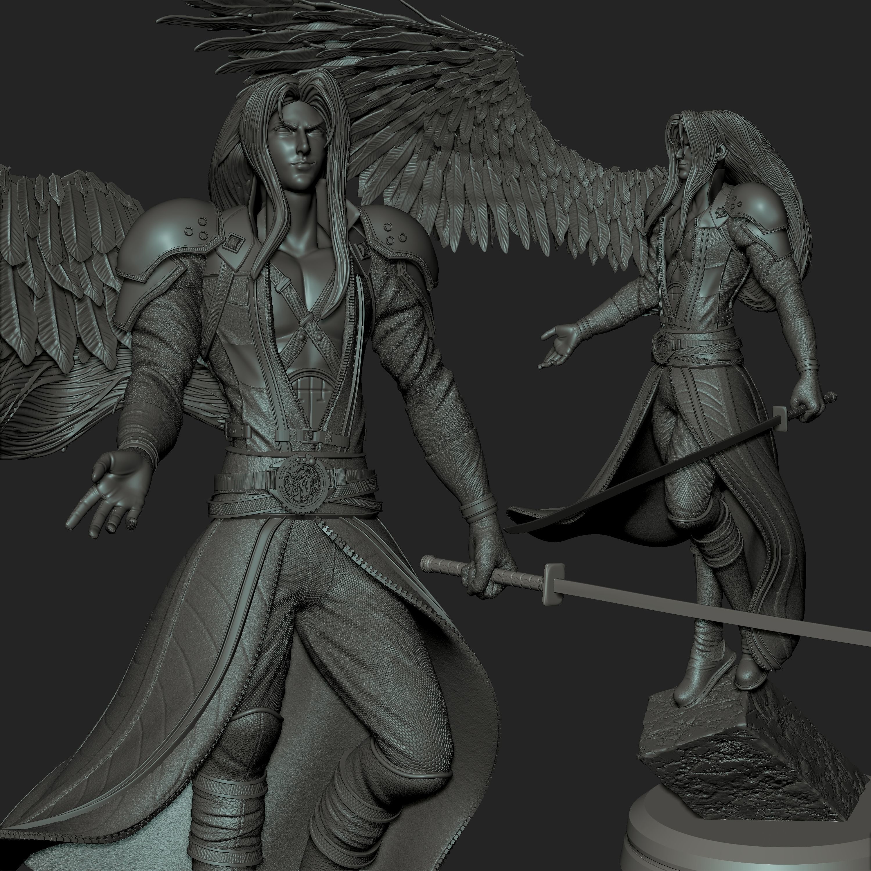 Sephiroth - One winged angel - Final Fantasy VII 3D print model_7