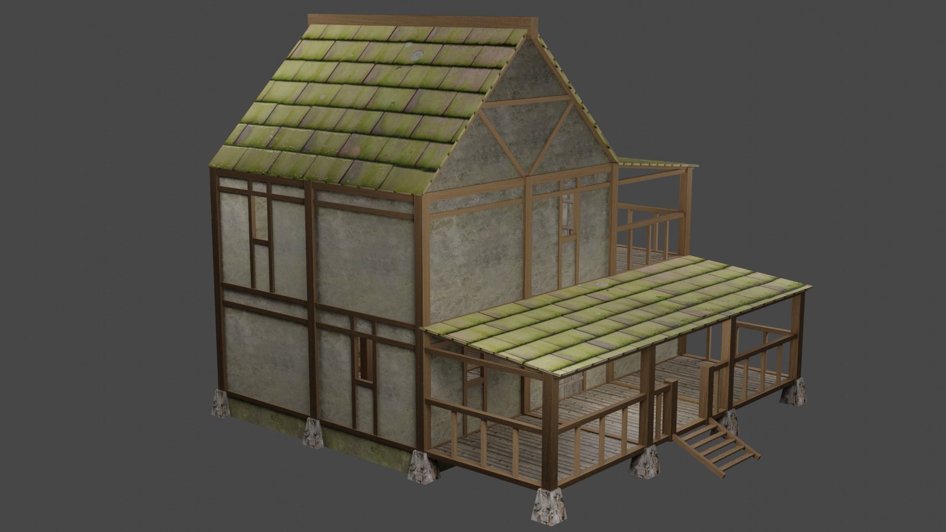 Enterable Medieval Village Building Pack Low-poly 3D model_13