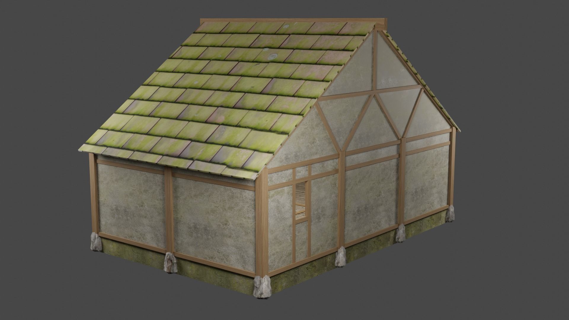 Enterable Medieval Village Building Pack Low-poly 3D model_20