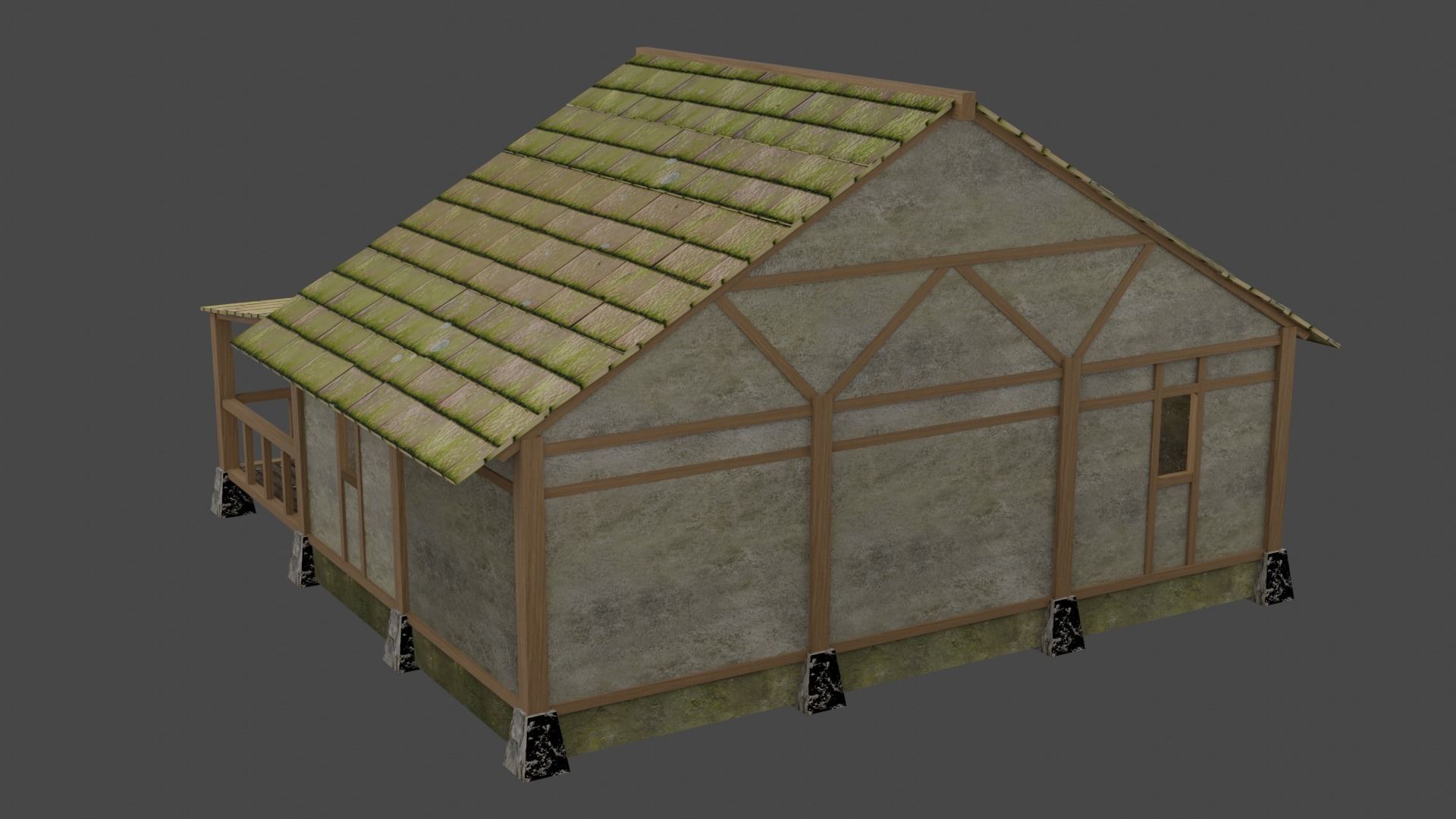 Enterable Medieval Village Building Pack Low-poly 3D model_18