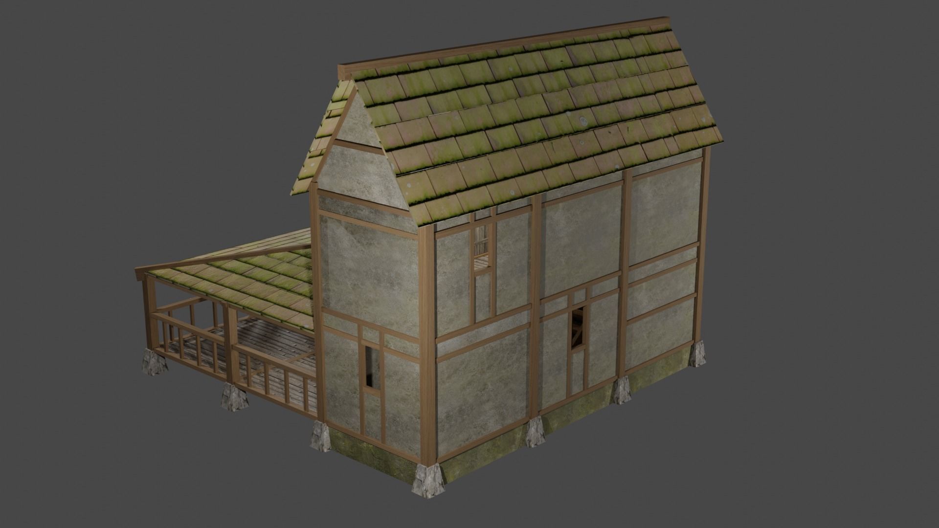 Enterable Medieval Village Building Pack Low-poly 3D model_10