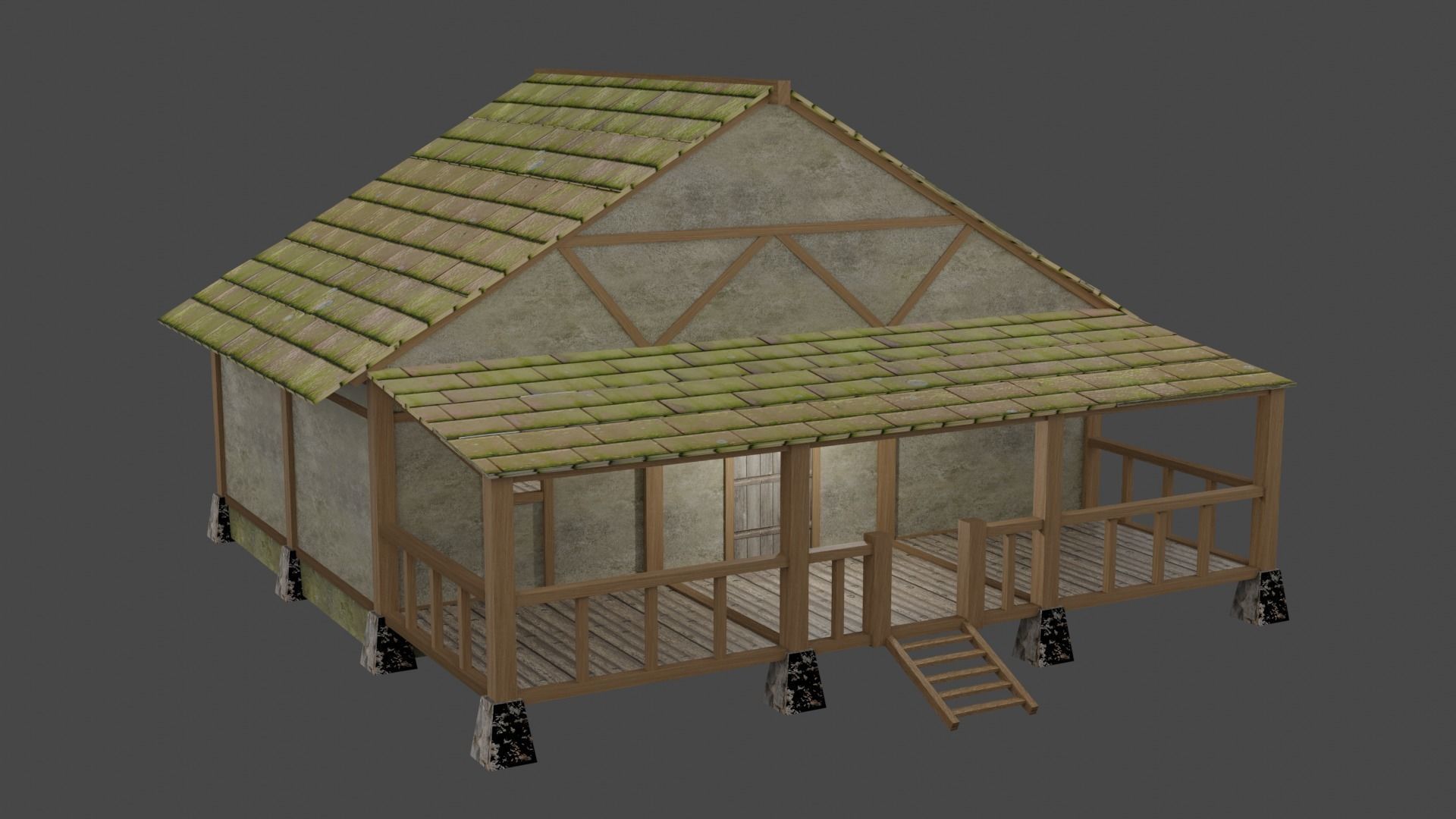 Enterable Medieval Village Building Pack Low-poly 3D model_17