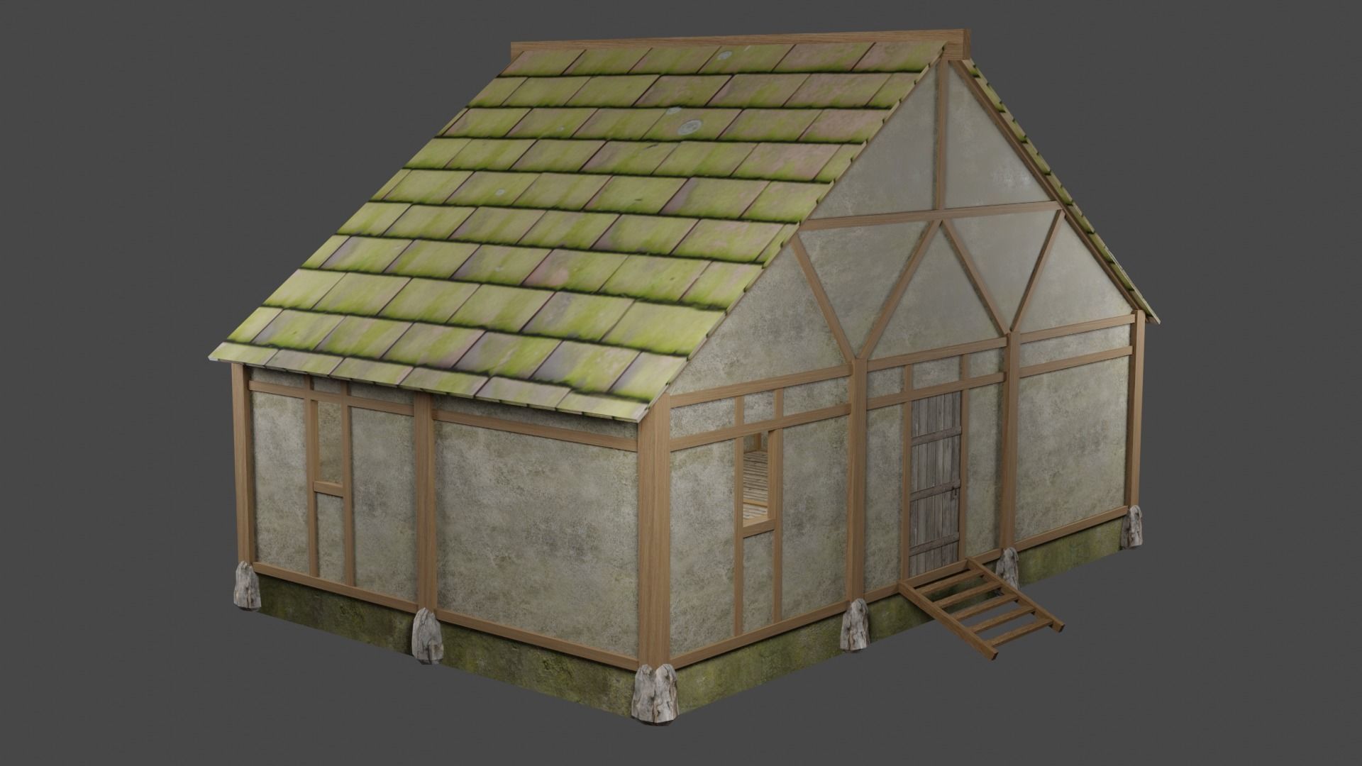 Enterable Medieval Village Building Pack Low-poly 3D model_19