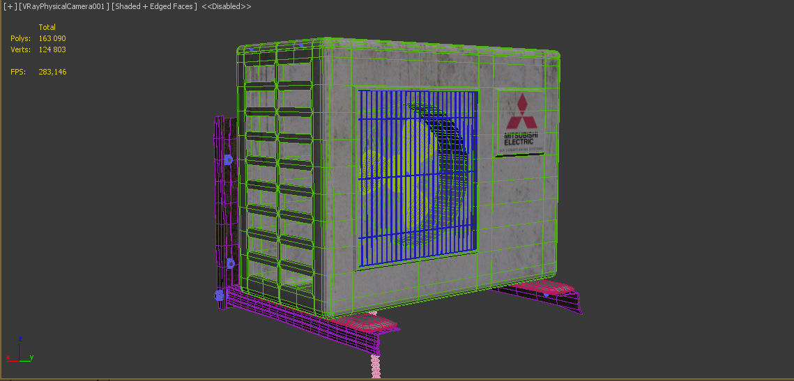 AirConditioning Mitsubishi 3D model_7