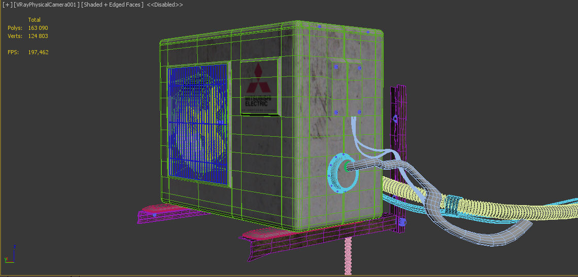 AirConditioning Mitsubishi 3D model_6
