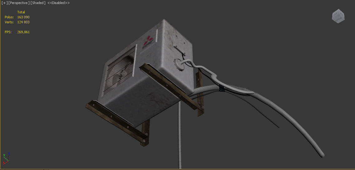 AirConditioning Mitsubishi 3D model_8