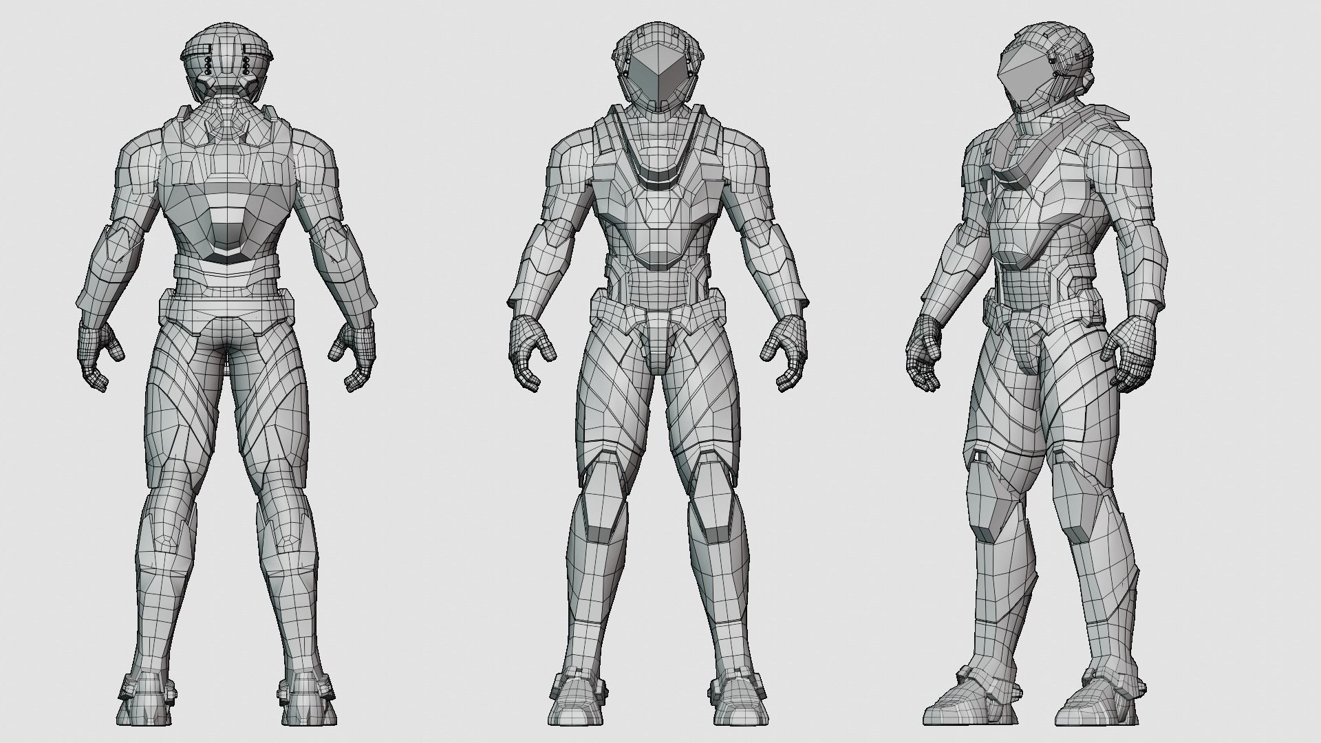 Robot Sada Character Low-poly 3D model_11