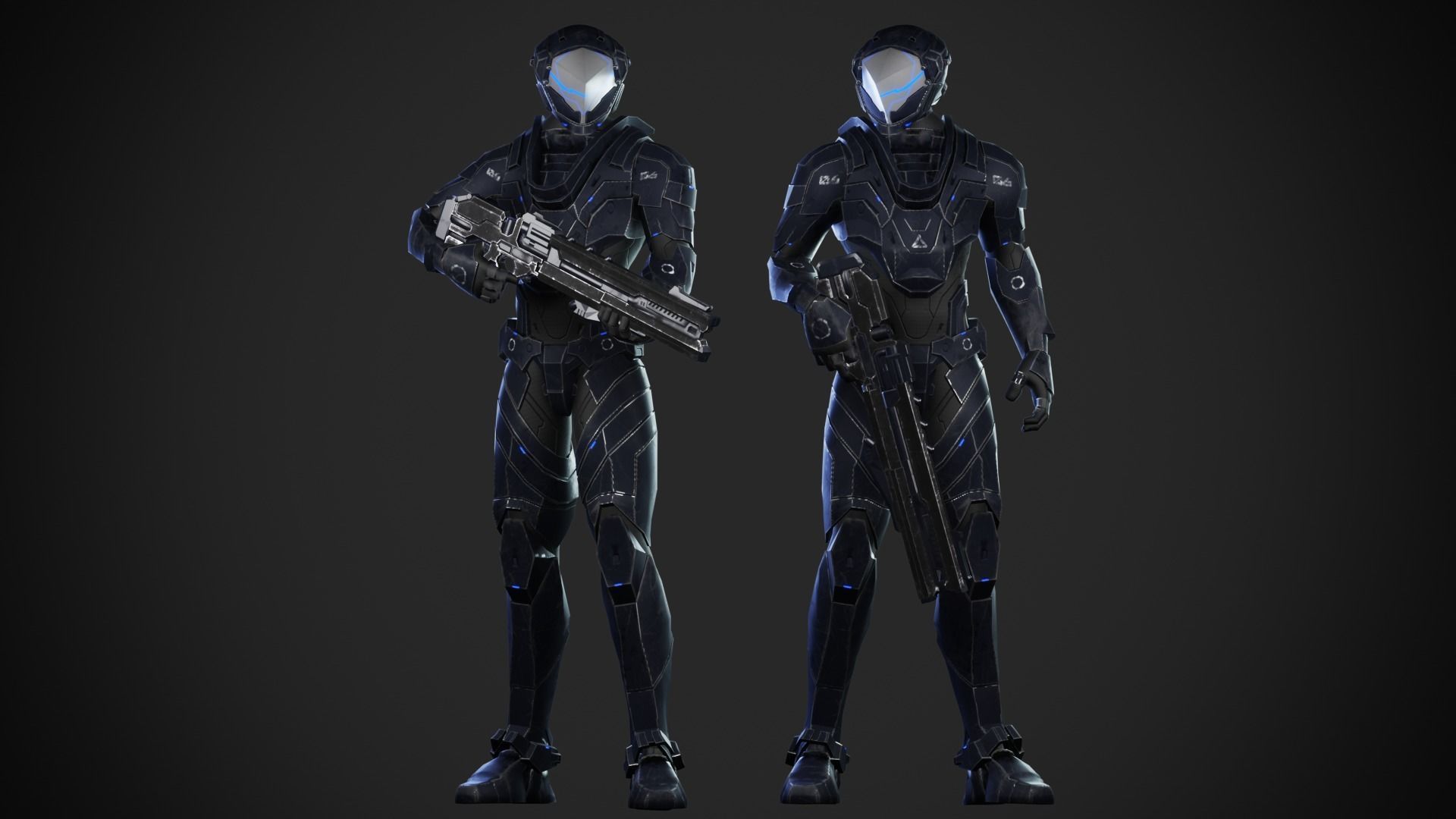 Robot Sada Character Low-poly 3D model_4