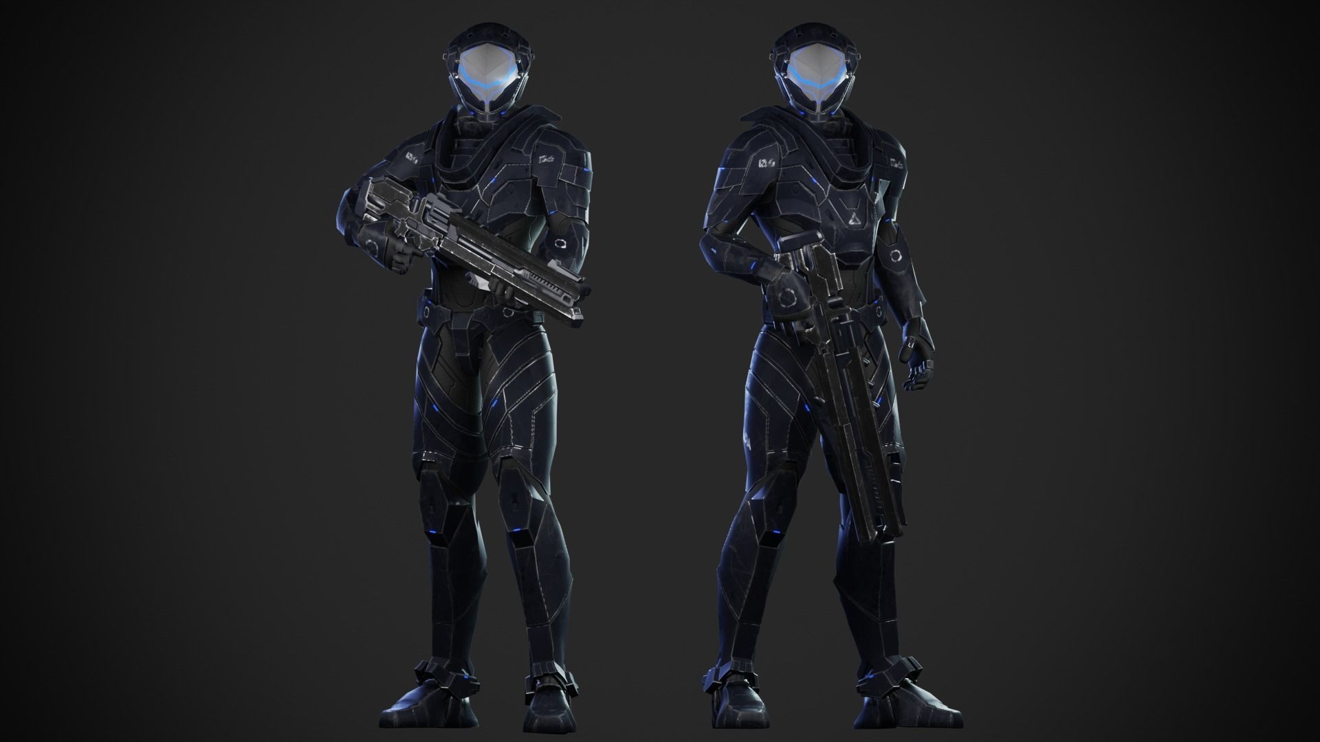 Robot Sada Character Low-poly 3D model_1