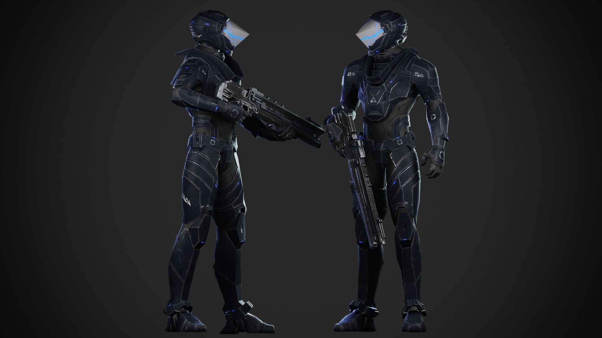 Robot Sada Character Low-poly 3D model_6