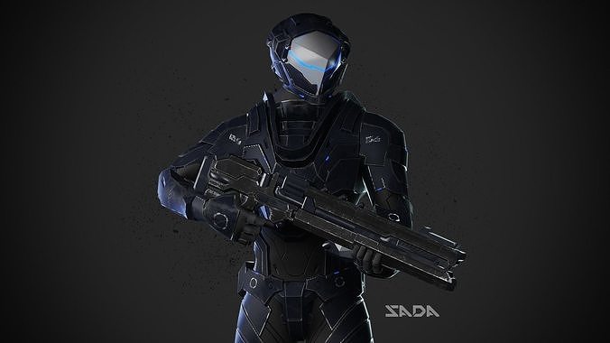 Robot Sada Character Low-poly 3D model