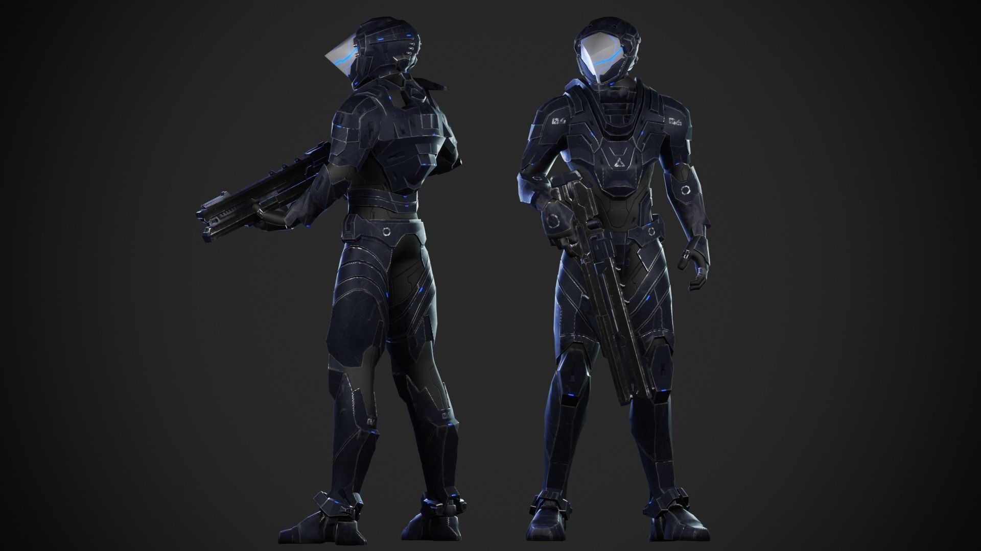 Robot Sada Character Low-poly 3D model_3