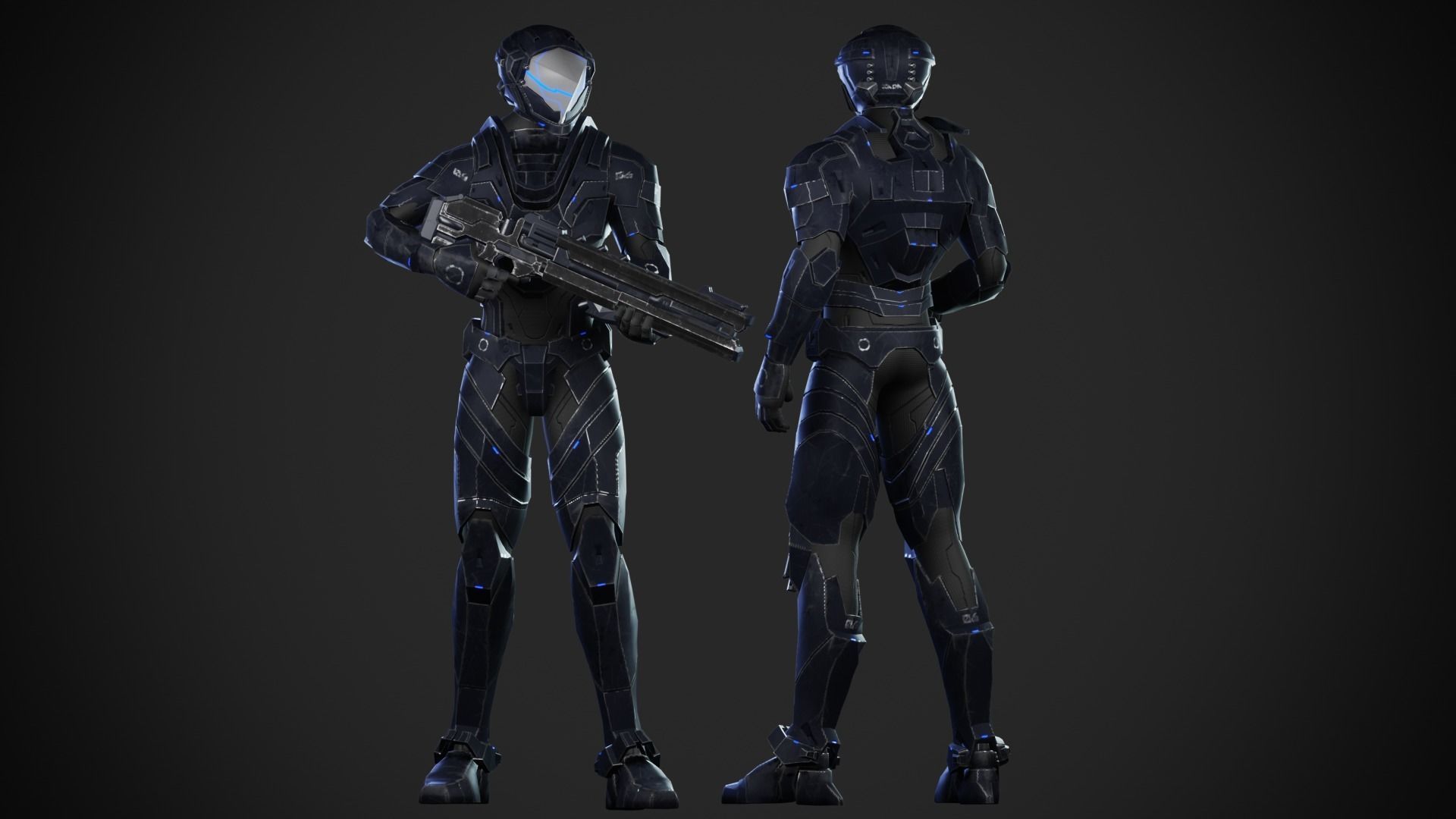 Robot Sada Character Low-poly 3D model_2